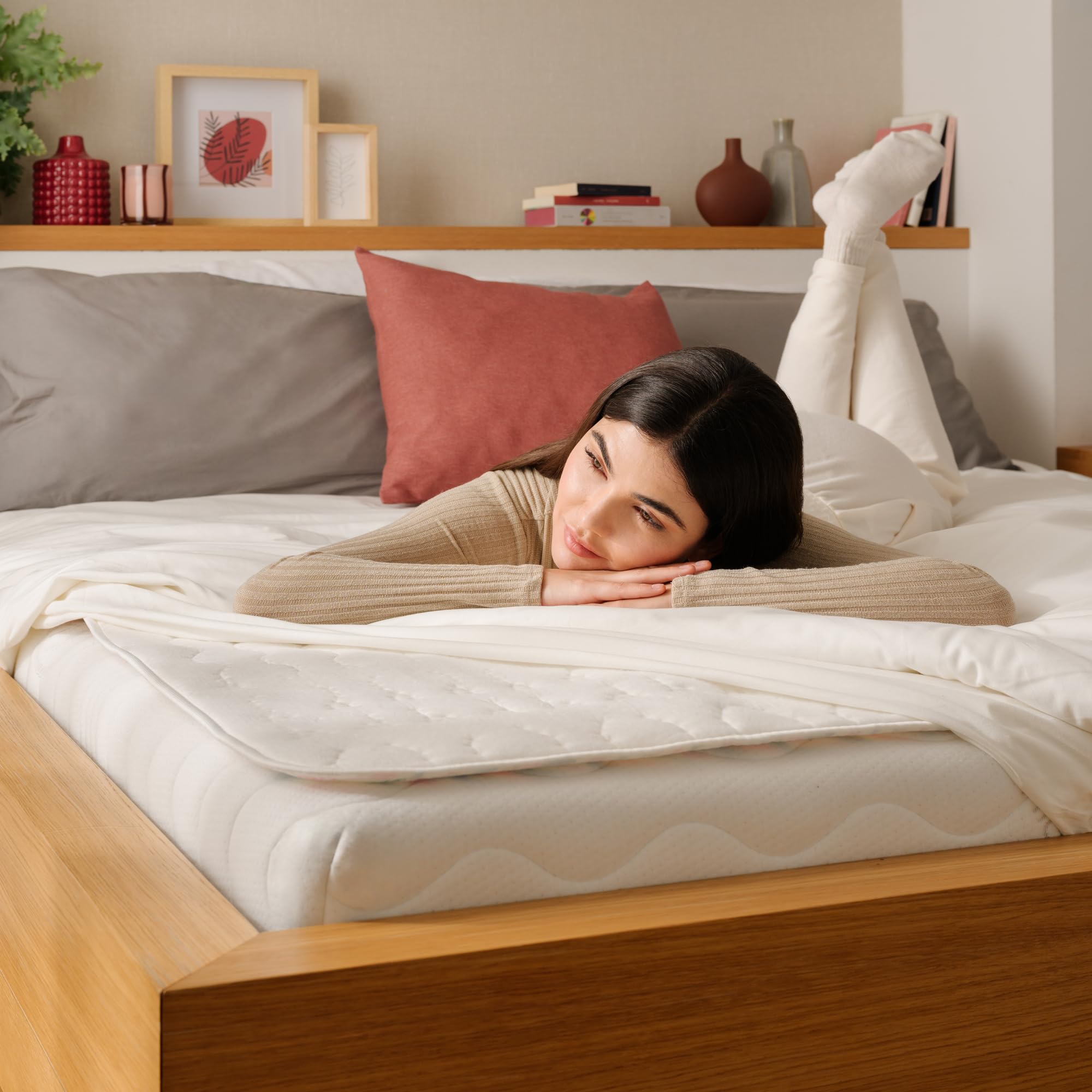 Imetec Scaldasonno Adapto Recreo, Matrimoniale 150 x 160 cm, Riscaldamento Rapido, Temperatura Costante e Personalizzata, Tessuto Anallergico Riciclato Lavabile, 2 comandi 6 Temperature, Made in Italy