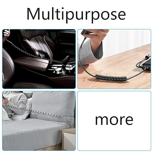 Miniatura 6 de Cable de resorte en espiral de expansión micro USB de 1 a 3 pies, USB A en espiral a macho micro USB macho de carga y transferencia de datos, para