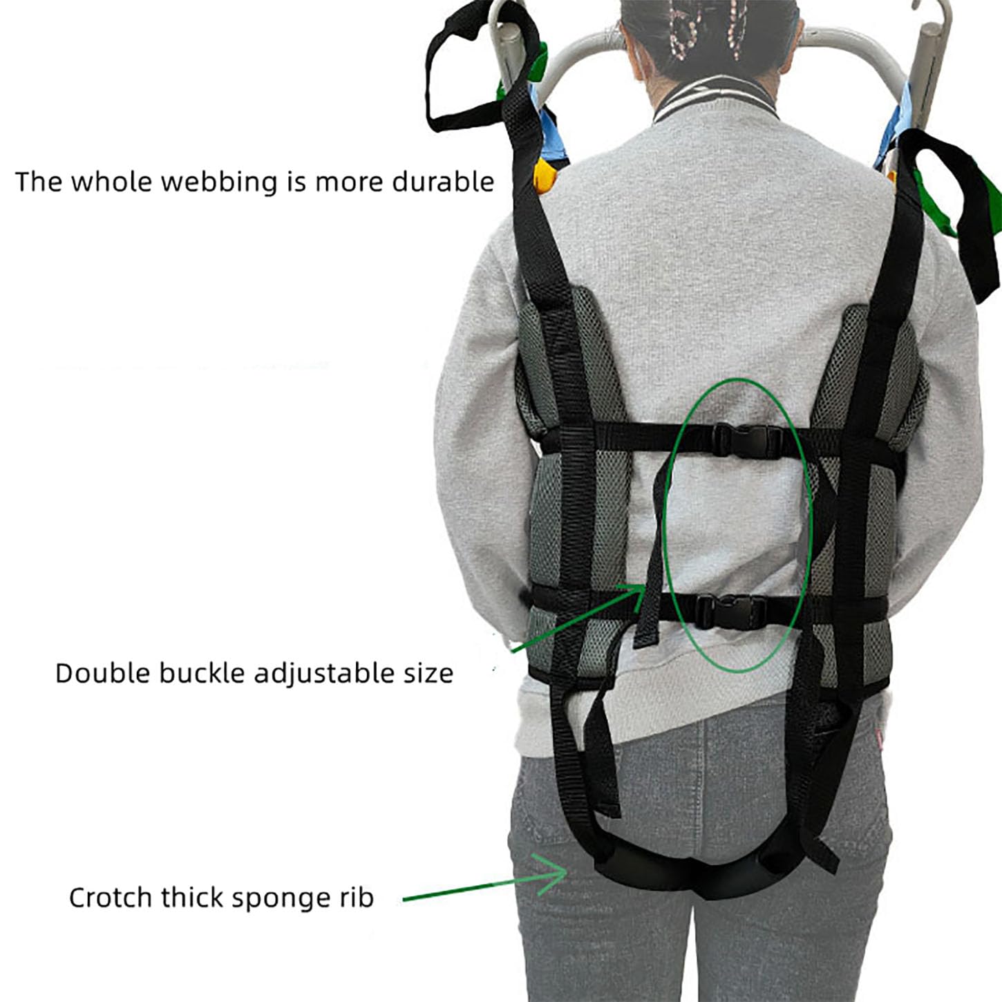 Cabestrillo De Elevación para Pacientes,Cinturón De Transferencia Ajustable,Cinturon De Seguridad para Ancianos,Cinturón De Transferencia,Peso De Carga 90KG