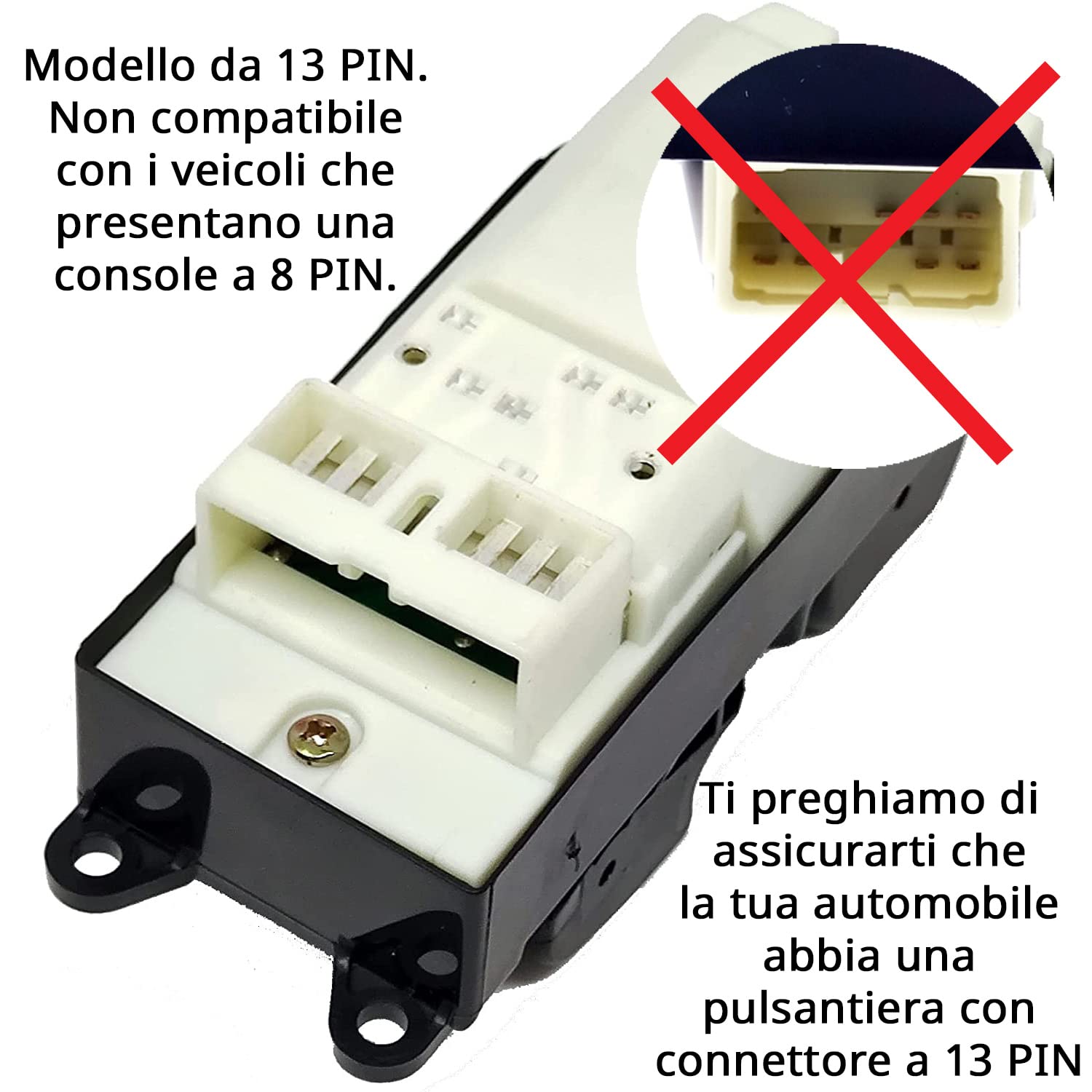 INTERRUTTORE ALZAVETRI 13 PIN CON RESIST - Foto 9