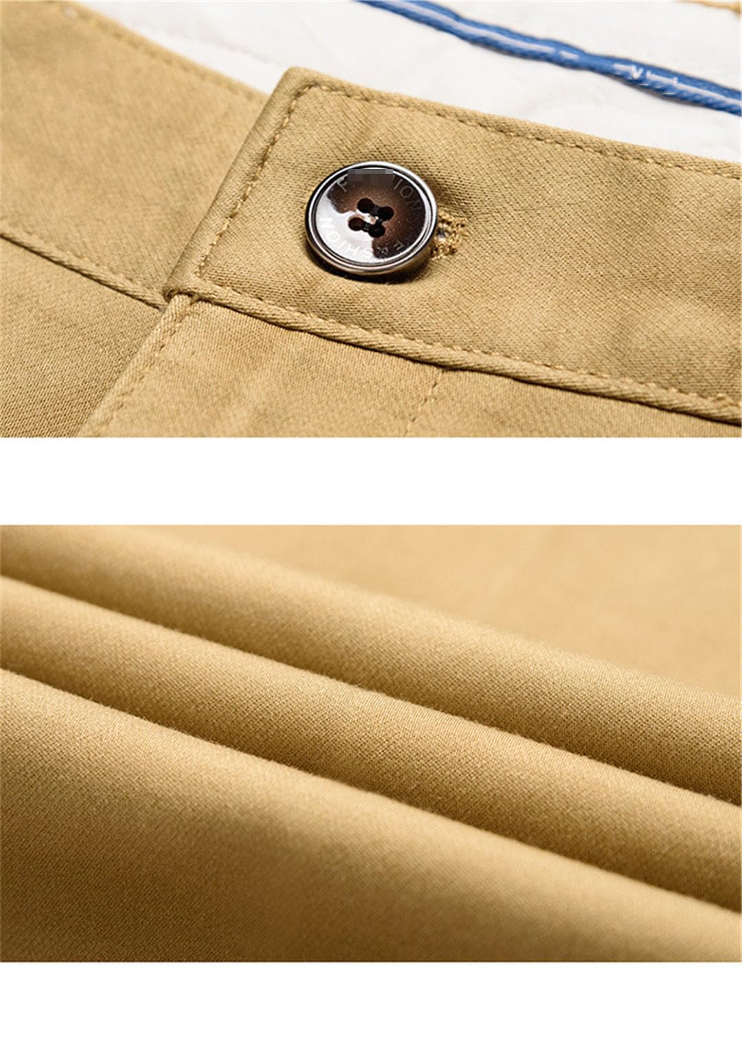 Vogrtcc Pantalones Rectos Holgados De Peso Medio para Hombre, Informales, De Negocios, De Cintura Alta, Elásticos, para Oficina