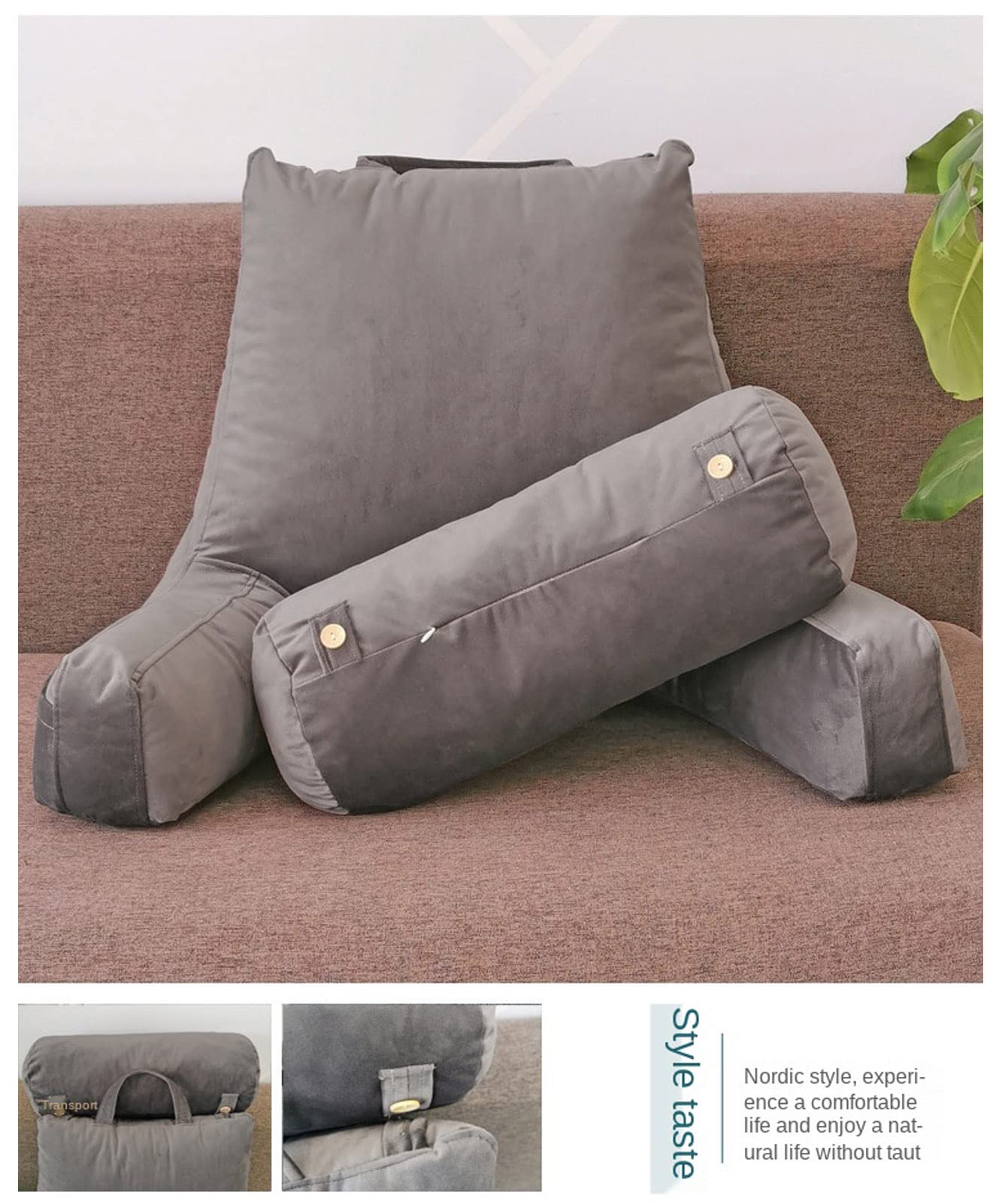 LELEFIDO Canapé-lit Convertible Pliable, Fauteuil Portable Avec Support Dorsal Pour Salon, Dortoir, Invité, Bureau à Domicile, Canapé, Appartement, Gris