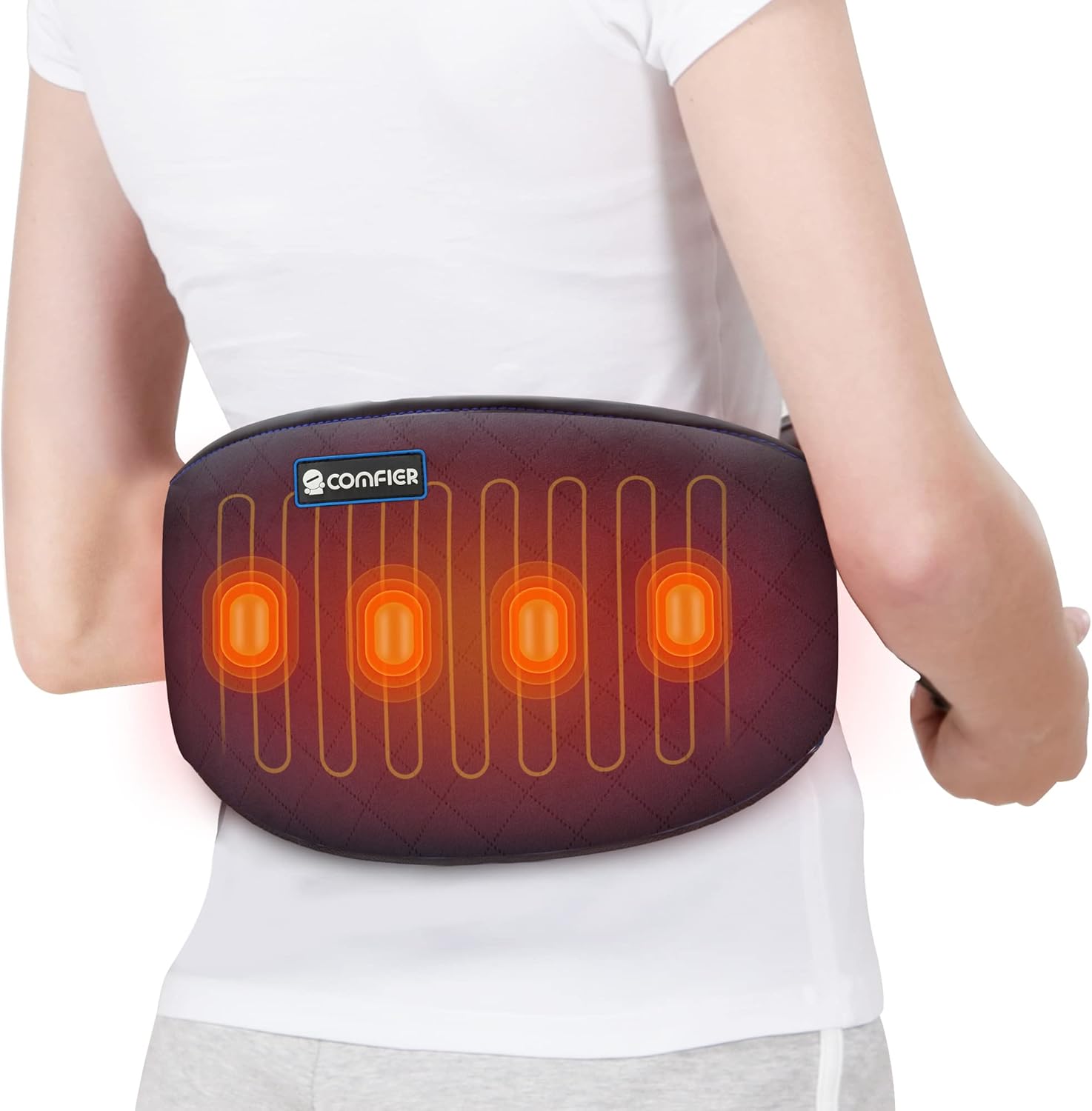 Comfier Heating Pad with Massager, Heated Waist Massage