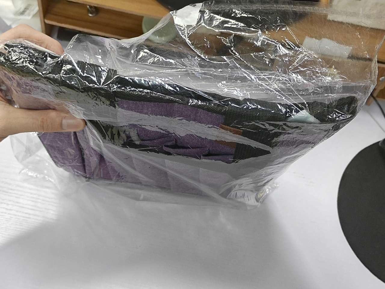 Bolsa de Crochet para Labores de Tejer, una Bolsa para el Kit de Ganchillo y Pelotas de Lana, Bolsa Individual sin Accesorios (Morado)