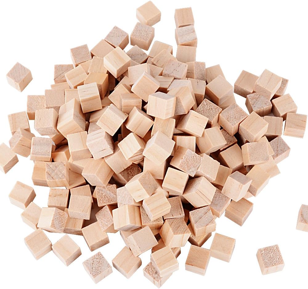 260 Cubes En Bois De Pin - 10mm & 20mm - Pour Bricolage, Artisanat, Loisirs Créatifs