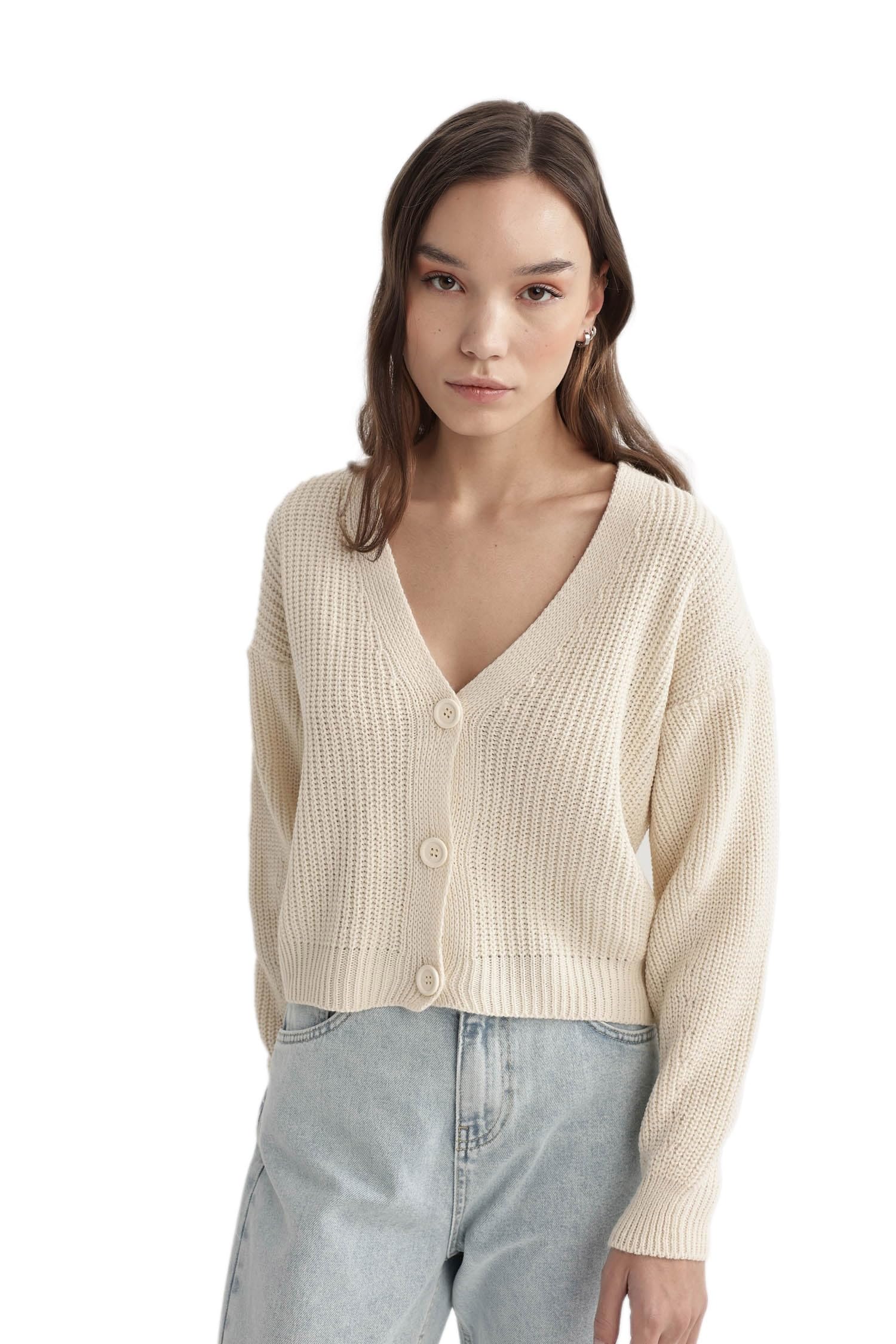 DeFacto Damen B7867ax Cardigan Sweater