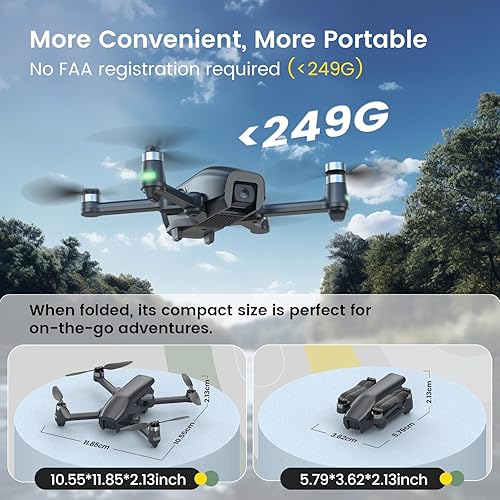 Miniatura 2 de Holy Stone HS360S - Drones GPS con cámara 4K UHD para adultos, RC FPV plegable Quadcopter Drone con 3 baterías, transmisión de 10000 pies, GPS