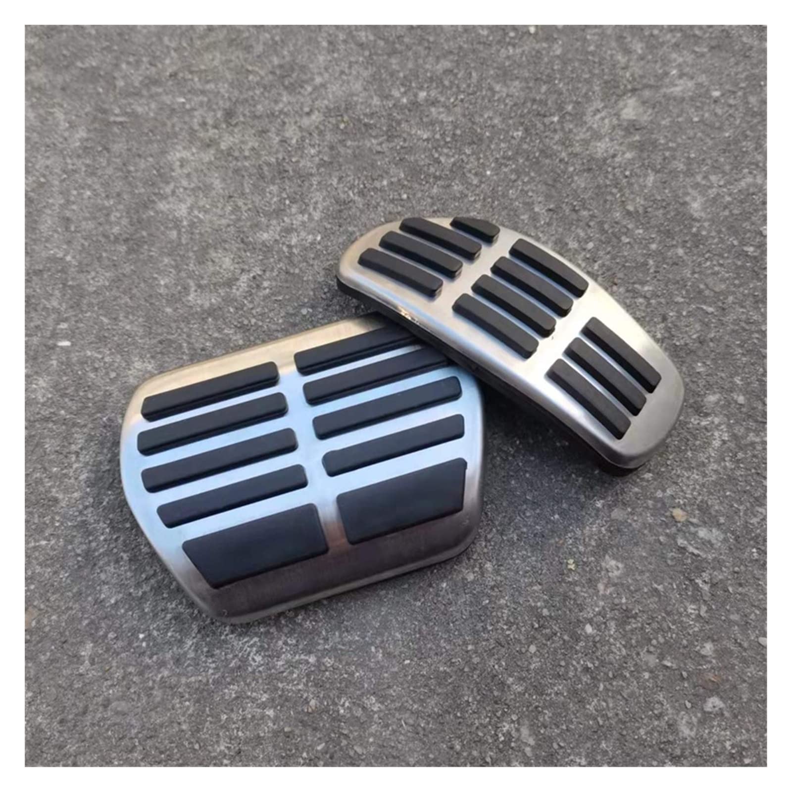 Pédales De Voiture En Métal Pour Ford Ranger T9 2023-2024 (Raptor, Wildtrak, XLT) - Kit Accélérateur/Frein, Finition Silver