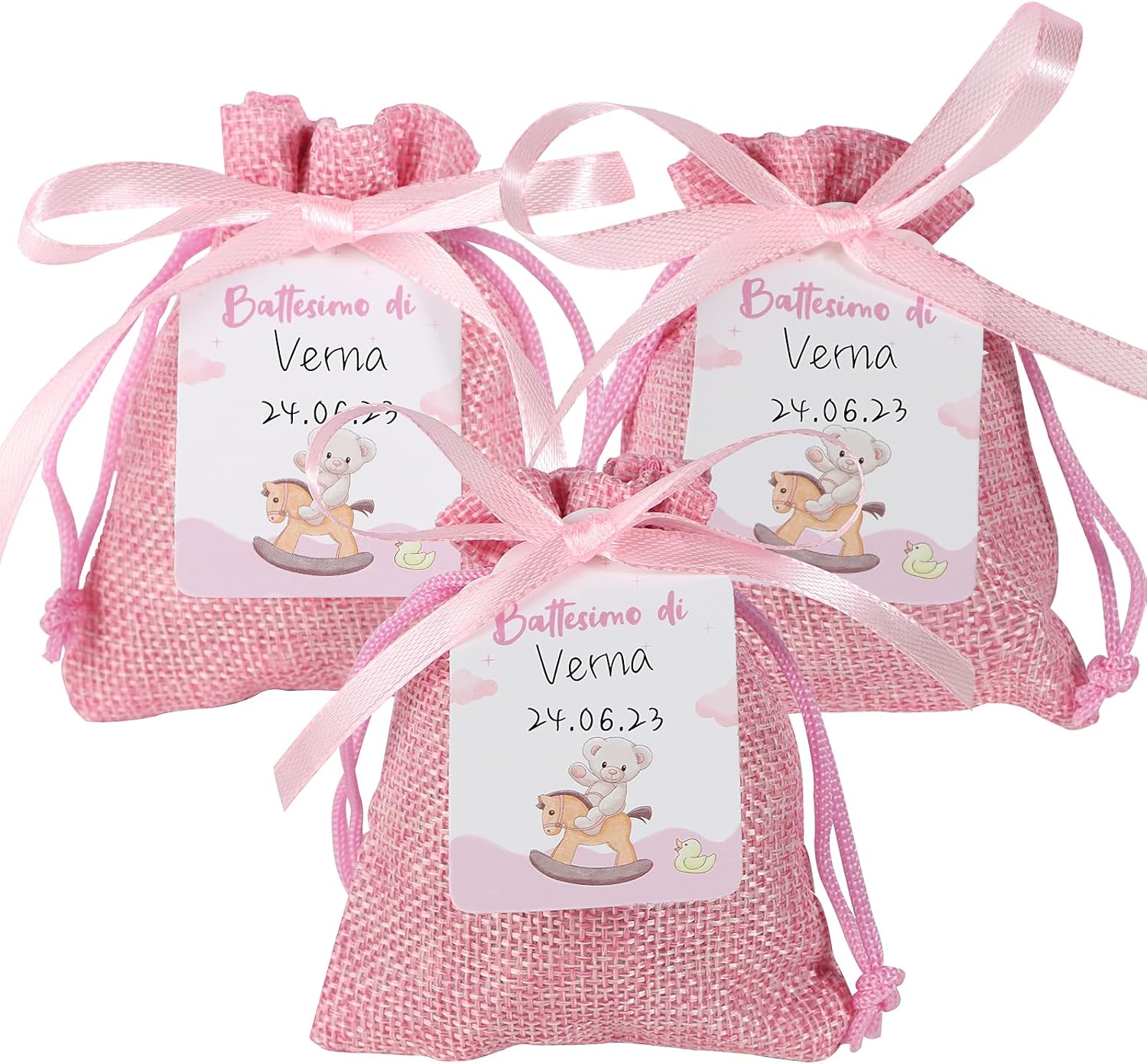 50pz Portaconfetti Casa Casetta WELCOME BABY Bomboniere Nascita Battesimo