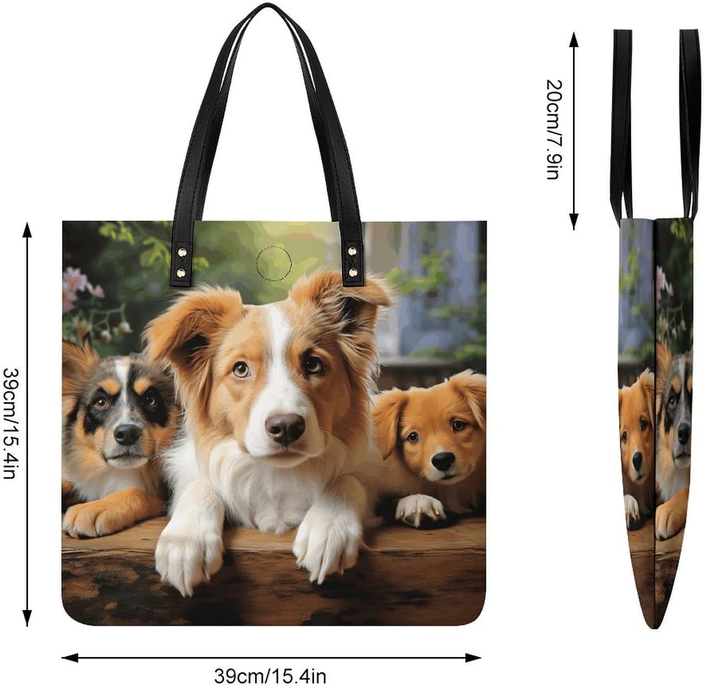 Cute Dogs Animal Handbags Large Capacity, Tote Bag Stylish Slouchy, Shoulder Bags for Work Beach Travel And Shopping Grocery.