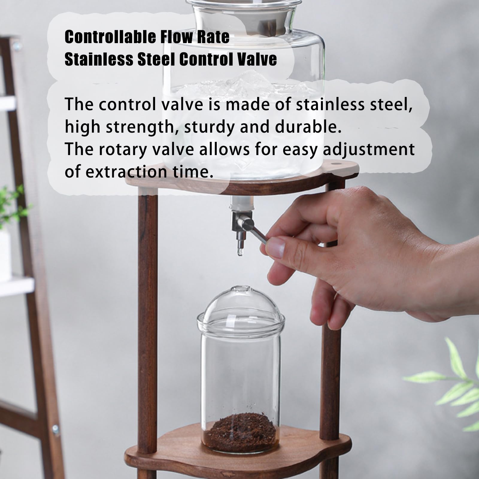 Cold Brew Drip Tower, Macchina per caffè Freddo Cold Brew Dripper Pot Cold-Dripper Coffee Tower Macchina, Macchine per caffè Freddo Manuali con Tecnologia Slow Drip, per Uffici Domestici E Caf(Size:A)