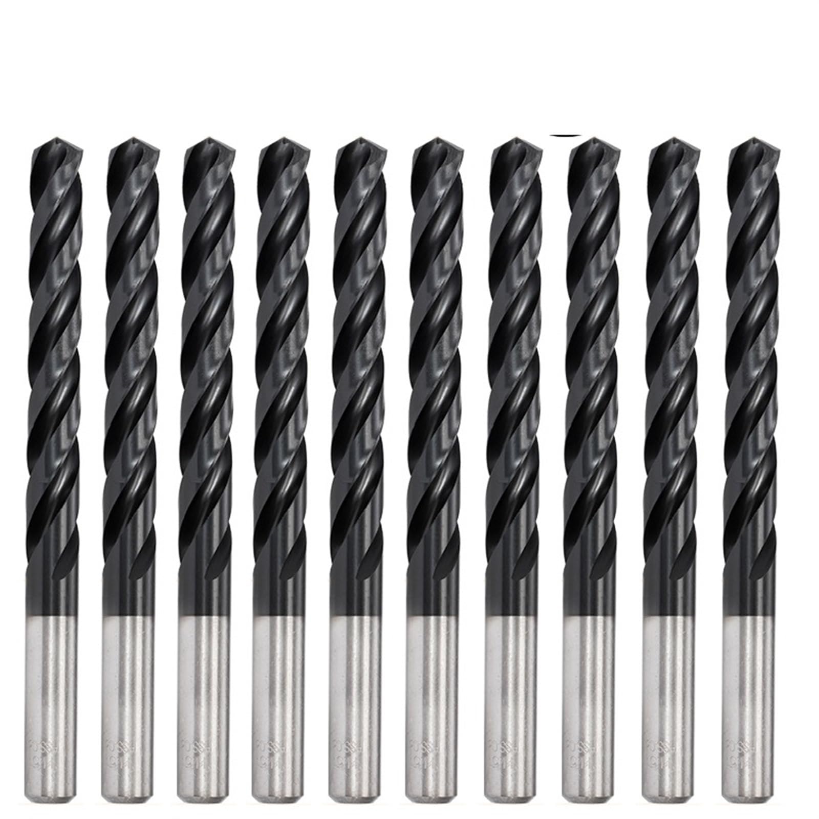 10 sztuk 3 mm-12,5 mm M35 HSSCO kobalt TiAlN wiertła HSS 3 rowki spiralne wiertła do stali nierdzewnej (3/4/5/6/7/8/9/10/11/12,5 mm) (6 mm 10 szt.)