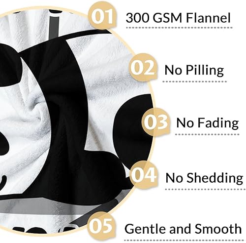 Miniatura 70 de Manta de panda personalizada con nombre, 30 x 40 pulgadas, bonita manta para niños, mantas de felpa suave colorida para sofá, oficina