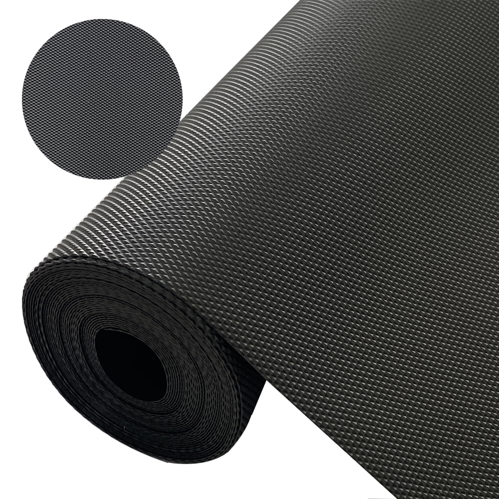 Non-Adhesive Shelf Liners, Powerful Grip,Durable and Reusable, Kitchen Cabinet and Drawer Liners, Waterproof and Oil-proof Fridge Mats,12IN x 10FT