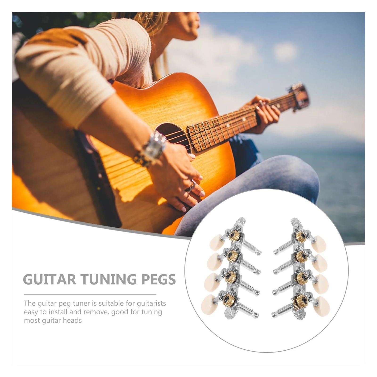 gitarren-stimmwirbel 1Set Akustische Gitarre Tuning Pegs Tuner Werkzeuge Instrument Teile