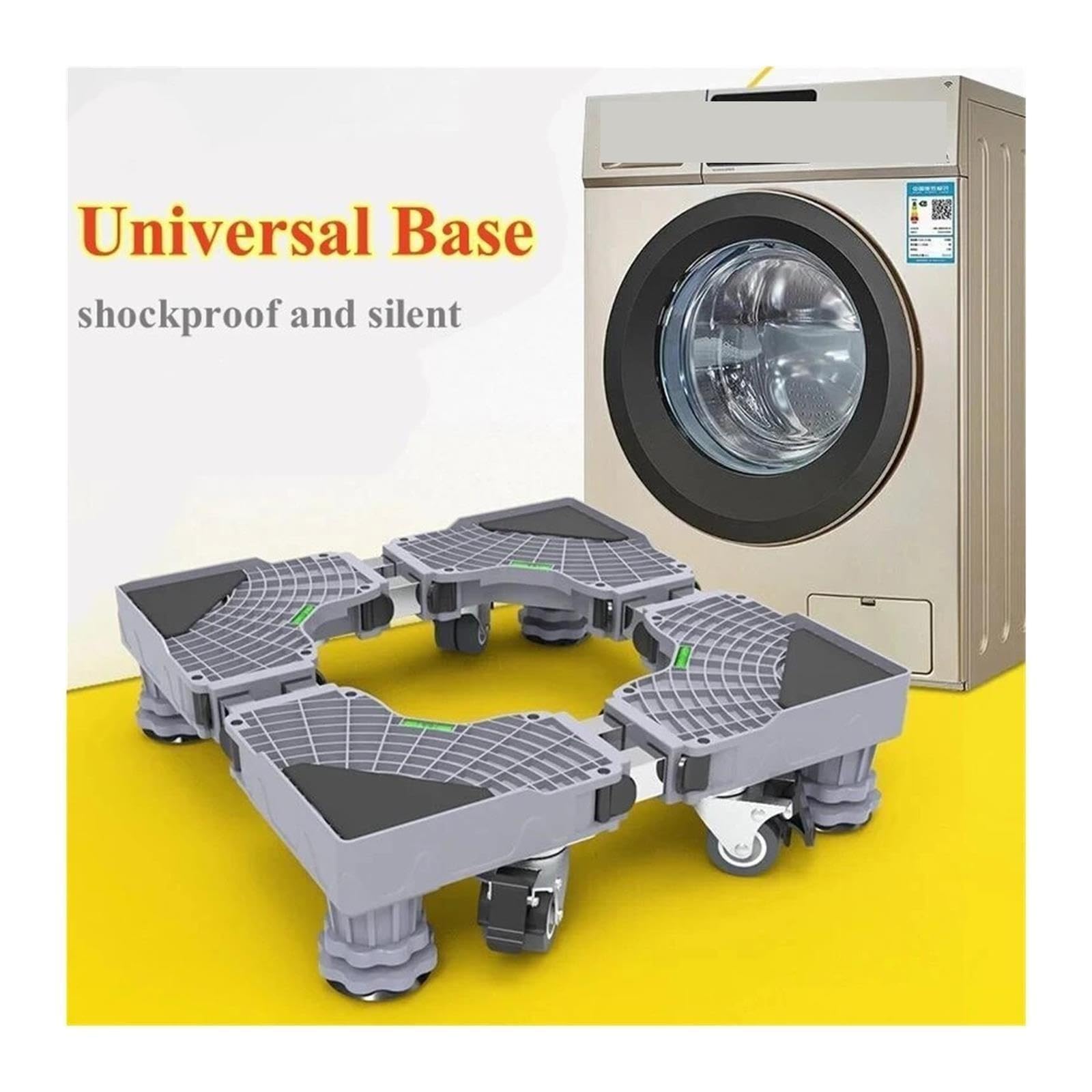 Supporto for Lavatrice Regolabile, Base Rialzata Universale for Apparecchi for Lavatrice, Asciugatrice, Frigorifero E Lavanderia(4 legs- 4 wheels)