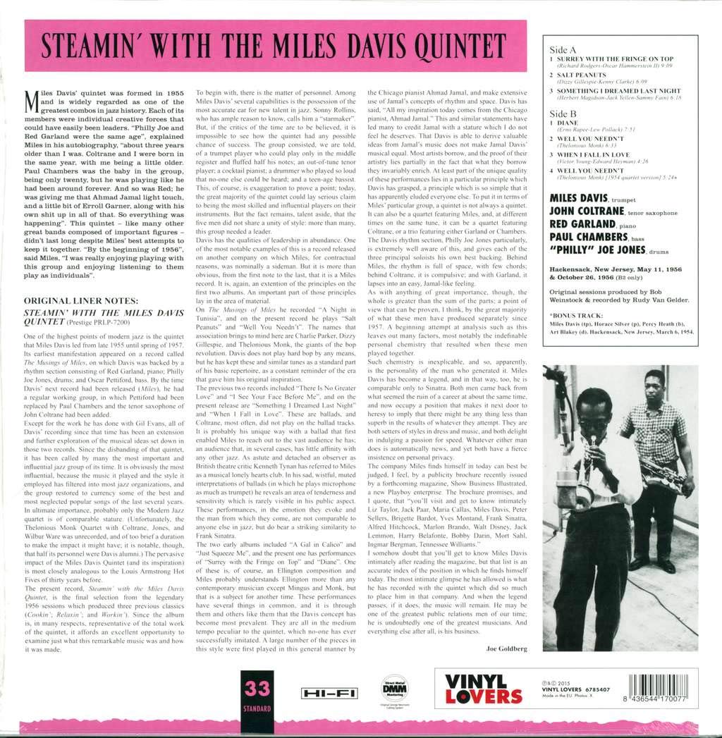 Steamin' With The Miles Davis Quintet 1 bonus track