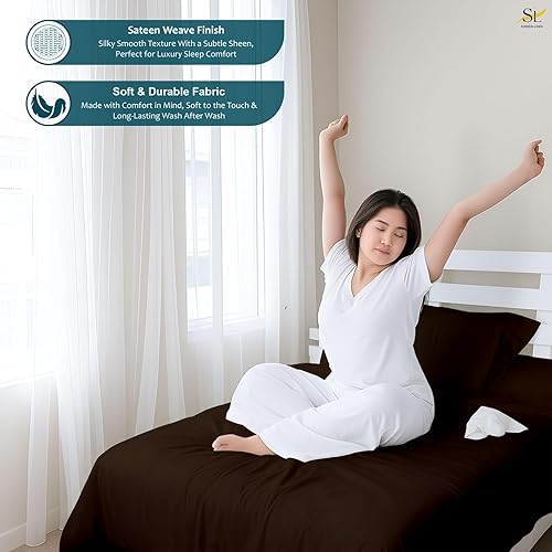 Vista 26 de Shreem Linen California King Waterbed Sheets, 4-Piece 100% Egyptian Cotton Attached Sheet Set with 15" Deep Pocket, Soft & Breathable Bedsheets for