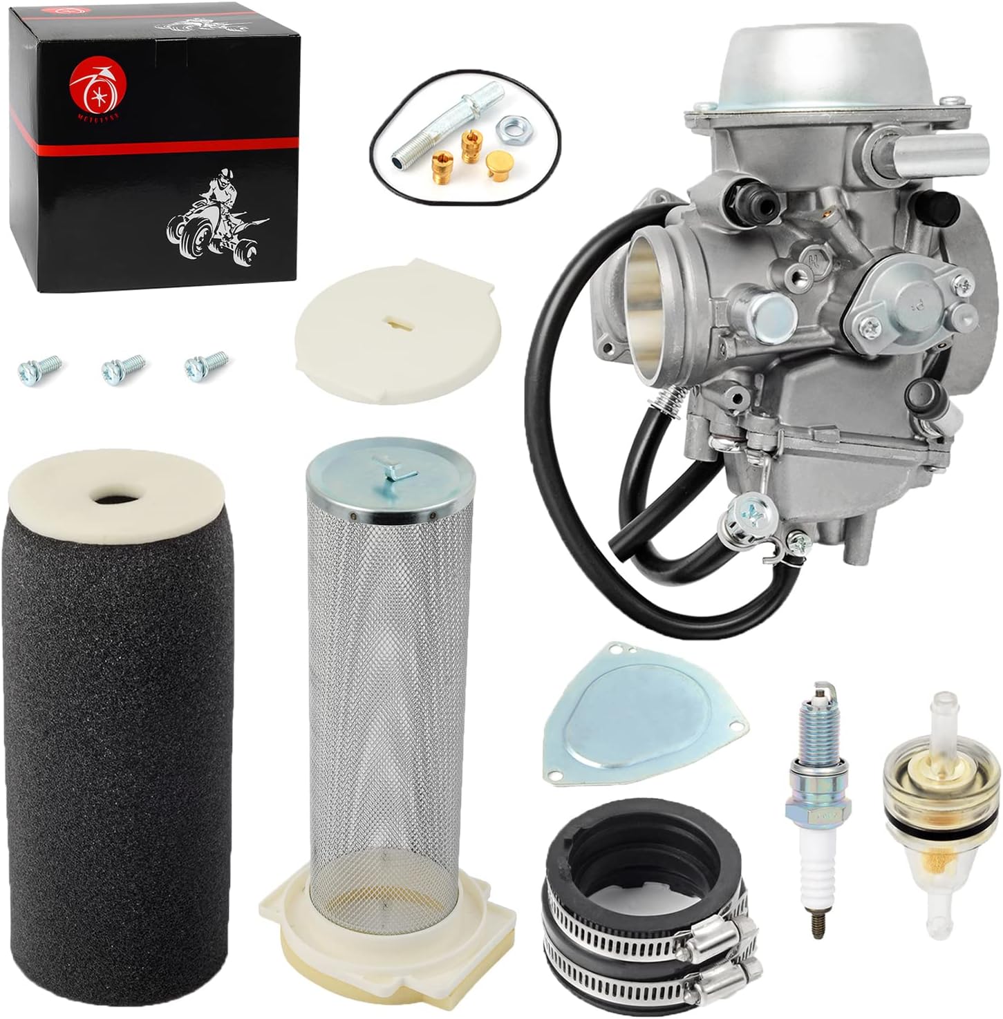 Carburetor Carb & Air Filter & Guide Intake Manifold Boot Kit For Yamaha Grizzly 660 2002 2003 2004 2005 2006 2007 2008 Carb