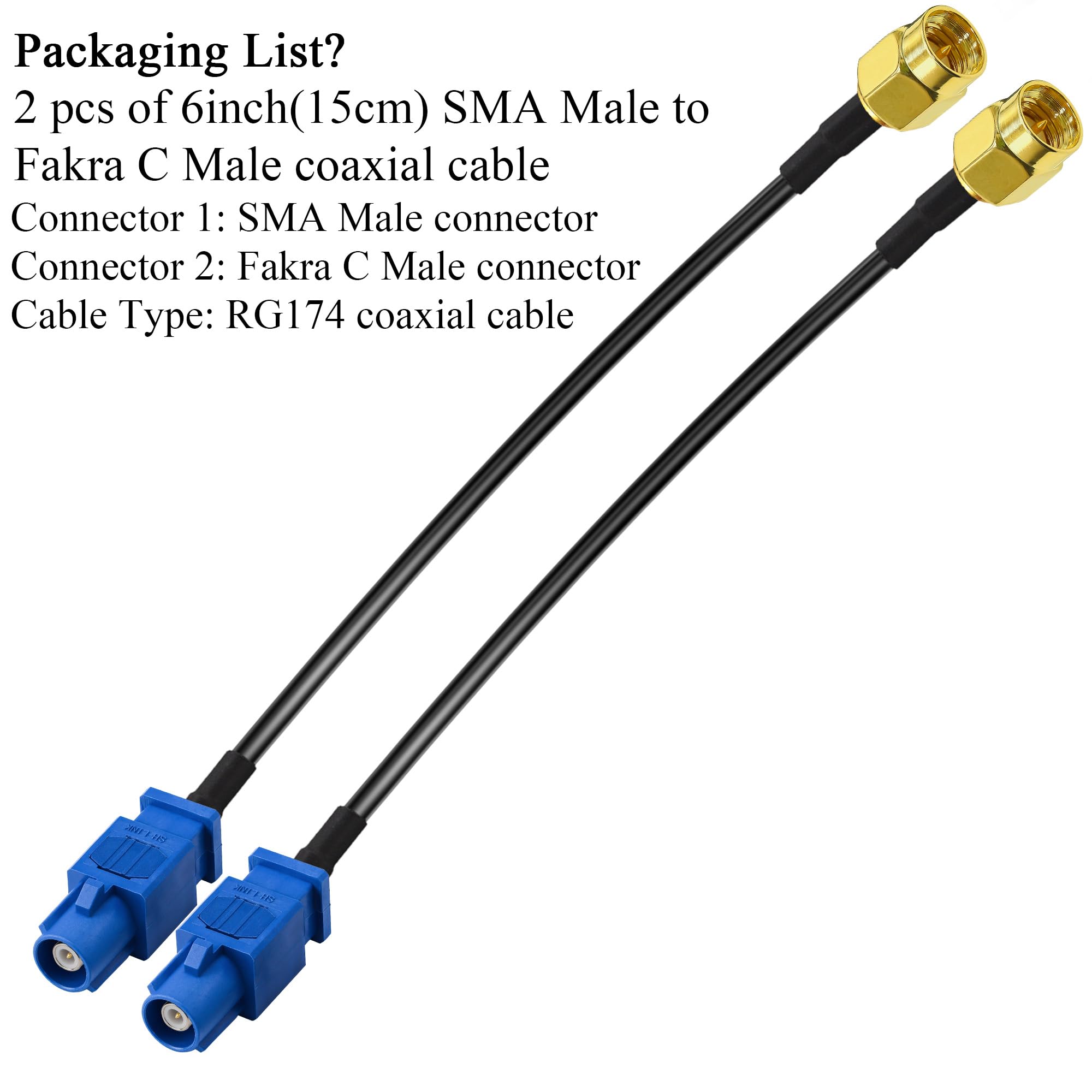 Cavo Prolunga SMA 10 M RG174 – Maschio A Femmina + 3 Adattatori Per Antenna LTE, WLAN, FPV E Router 4G