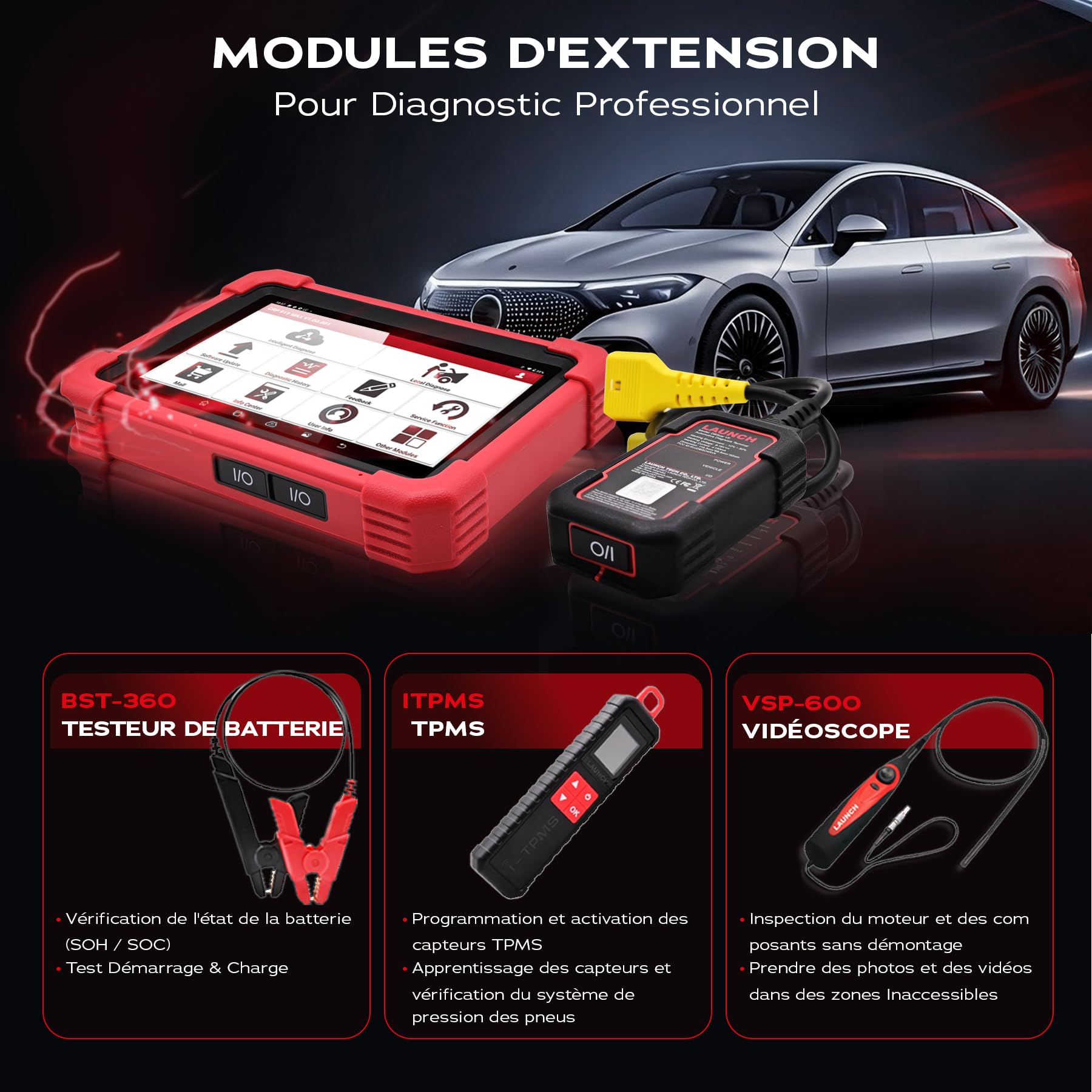 LAUNCH CRP919MAX OBD2 narzędzie diagnostyczne do wszystkich pojazdów, narzędzie diagnostyczne do samochodu z poziomem OE, wszystkie systemy diagnostyczne, 31+ usługi resetowania tester aktywnego testu | Diagnostyka wszystkich systemów, 31 usług, kodowanie