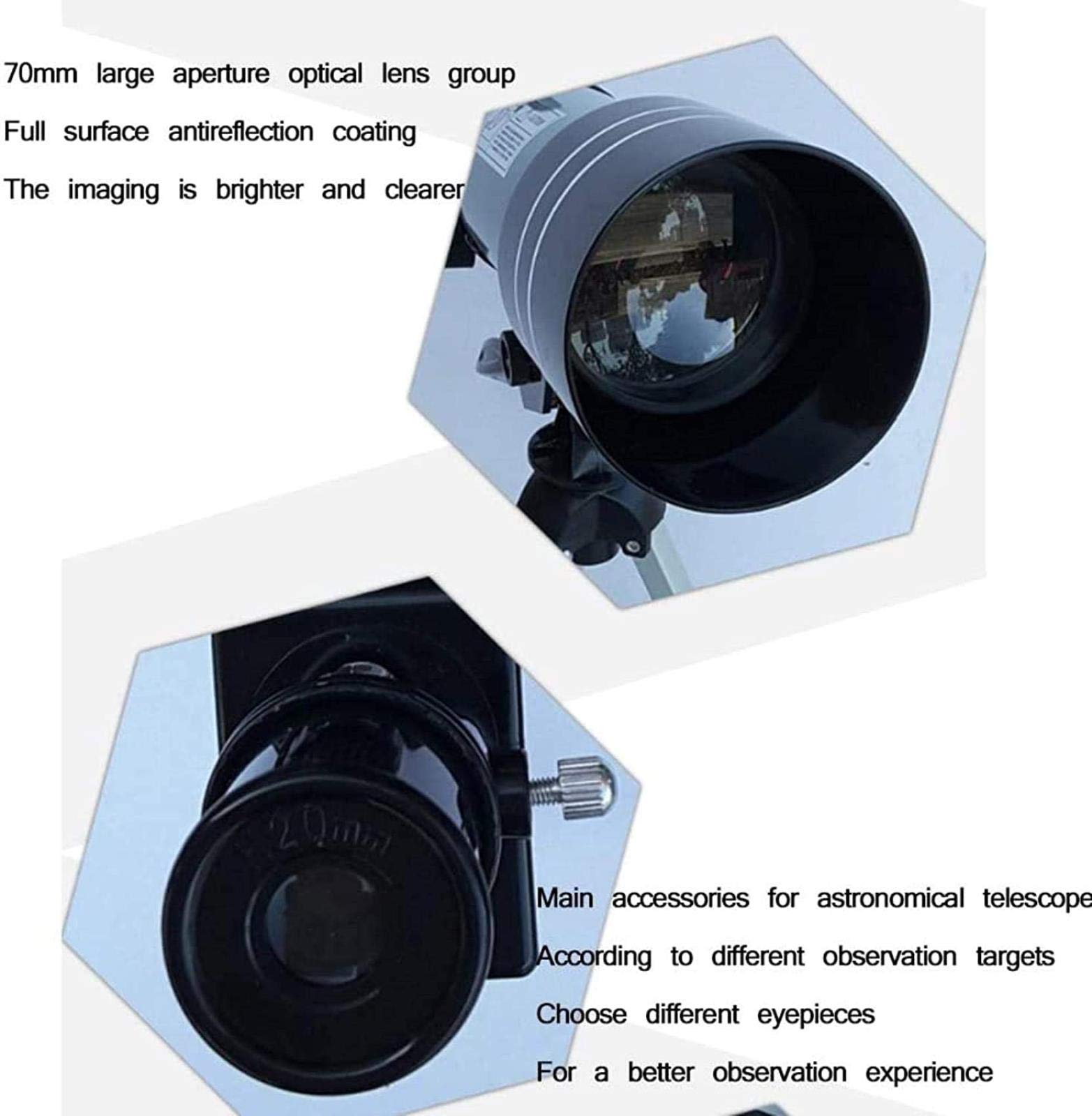 KKXXYQFC Teleskopy dla dorosłych Astronomia, lornetki dużej mocy, monokular astronomiczny o wysokiej rozdzielczości Monokular astronomiczny w głębokim kosmosie dla początkujących