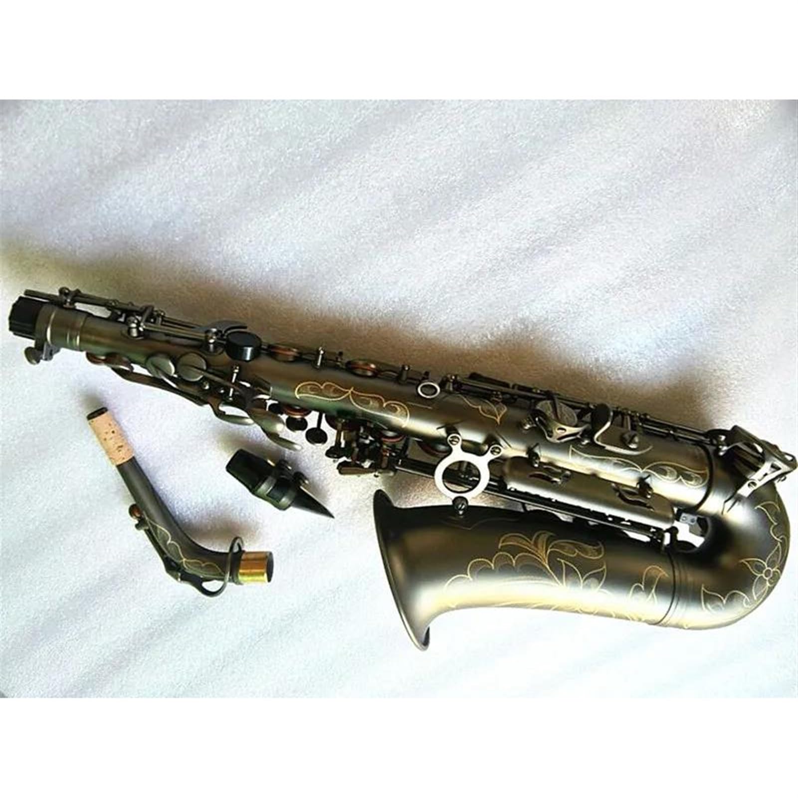 Saksofon altowy E-flat matowy saksofon czarny saksofon altowy ustnik Reed Neck akcesoria do instrumentów muzycznych profesjonalny Saksofon