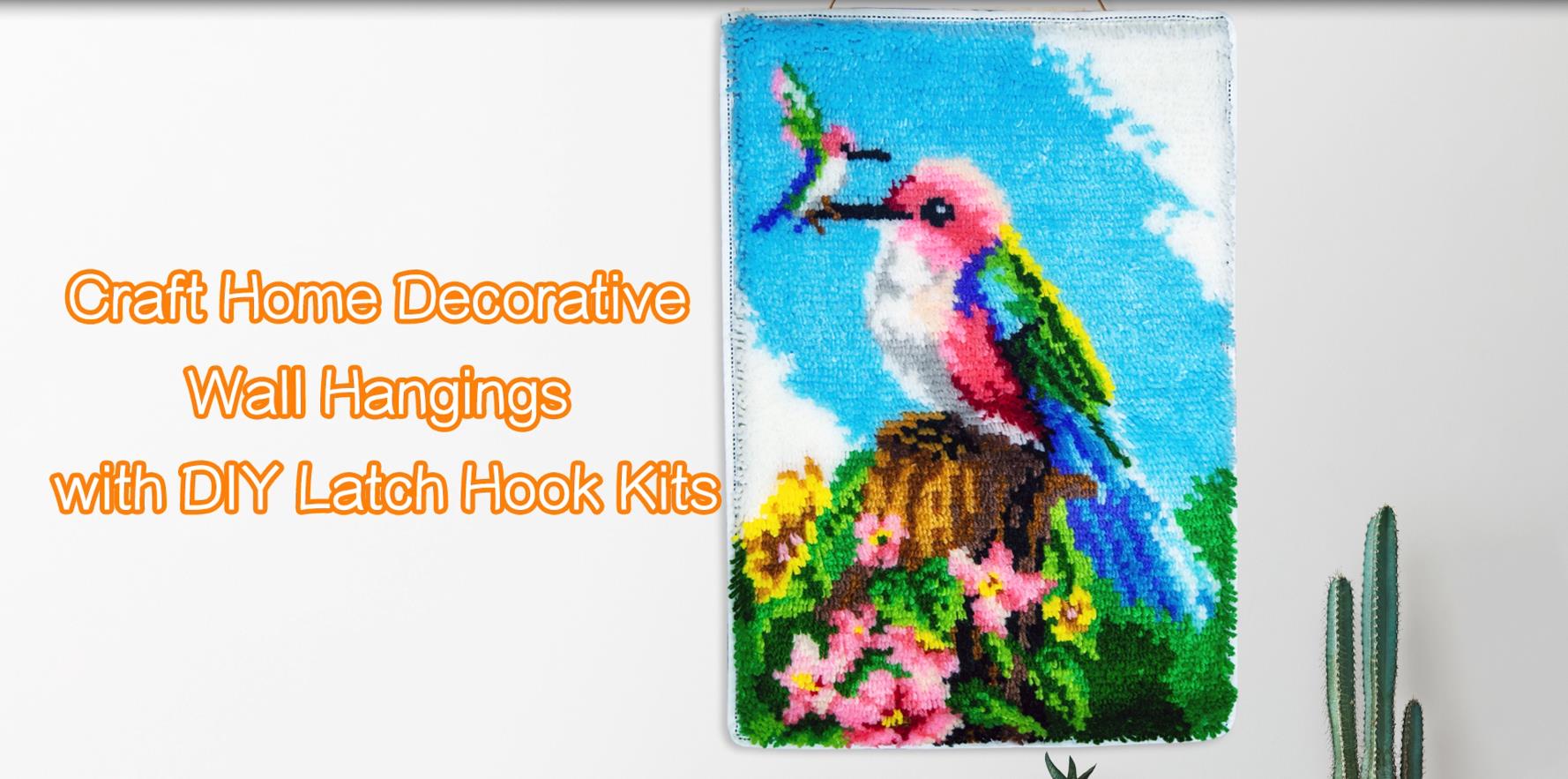 Zd654 Kit de crochet à loquet pour adultes 52,8 x 38,1 cm à faire soi-même avec motif pré-imprimé en couleur