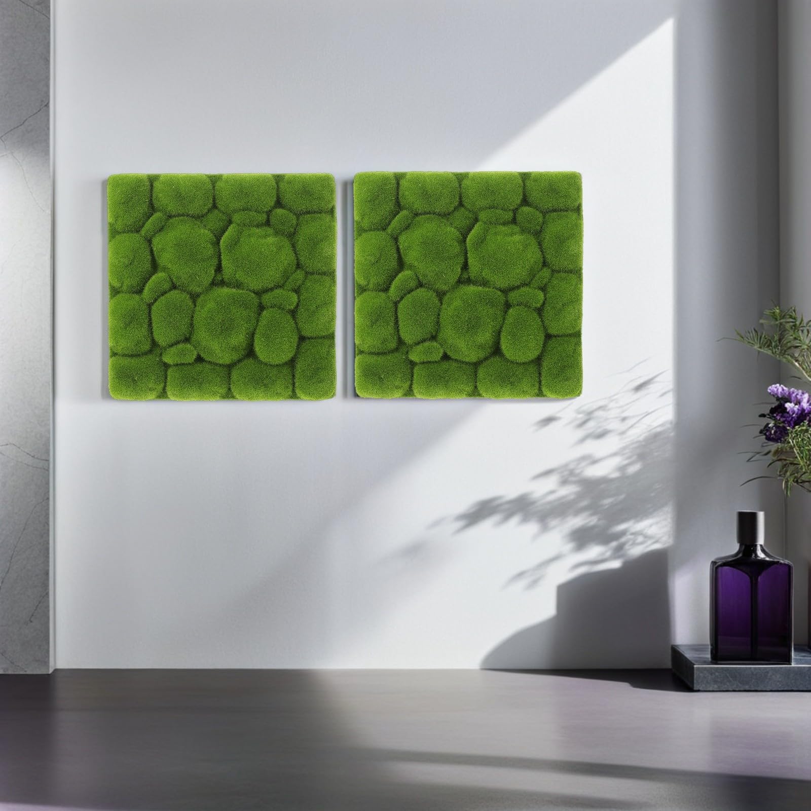 3 Stück Teiliges Künstliches Moos dekor Realistische Moos schaumstoffplatten Natürliche Wandgestaltung für DIY Wandkunst Hochzeit Büro und Wohnraumdekoration