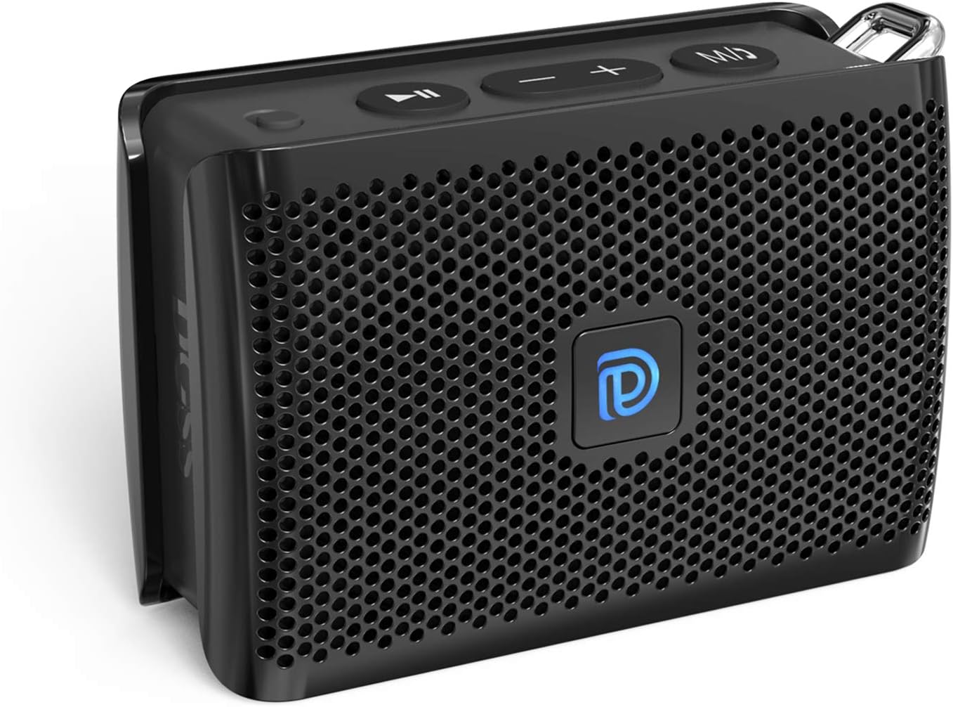 DOSS Bluetooth Speaker, Genie Portable Speaker with Clean Sound, Built-in Mic, Ultra-Portable Design, 8 Hours of Playtime, Mini Speaker with Strap for Home, Outdoors, Travel, Gift Ideas- Black