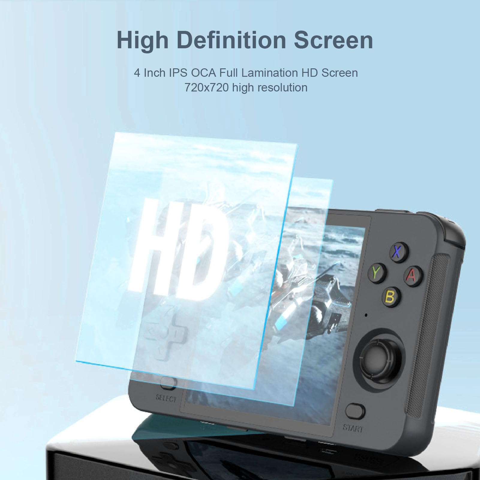 Tbest Console di Gioco retrò Portatile Console per Videogiochi Portatile con Schermo da 4 Pollici con Piccole Schede di Memoria per Bambini di Gioco 128G RK3566 Bit ARM 64 per Palmare da 0,8 GHz (#2)
