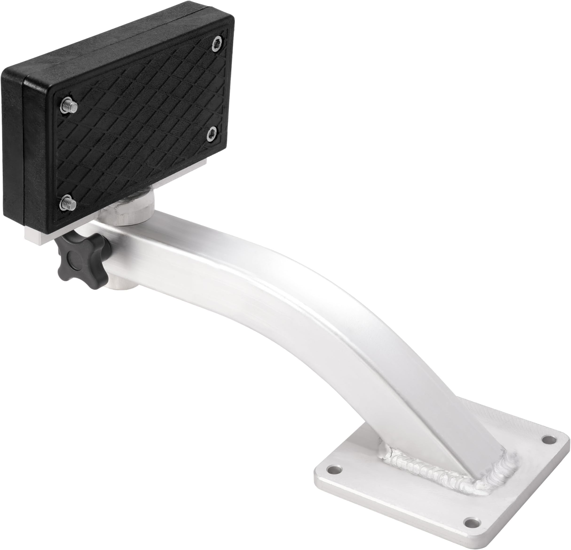 KUAFU Universal Adjustable 90 Degrees Deck Mount Trolling Motor Bracket Compatible with Clamp-on Type Electric Trolling Motors Marine-Grade Aluminum & Nylon Oxidation Painted Screw Mount Durable