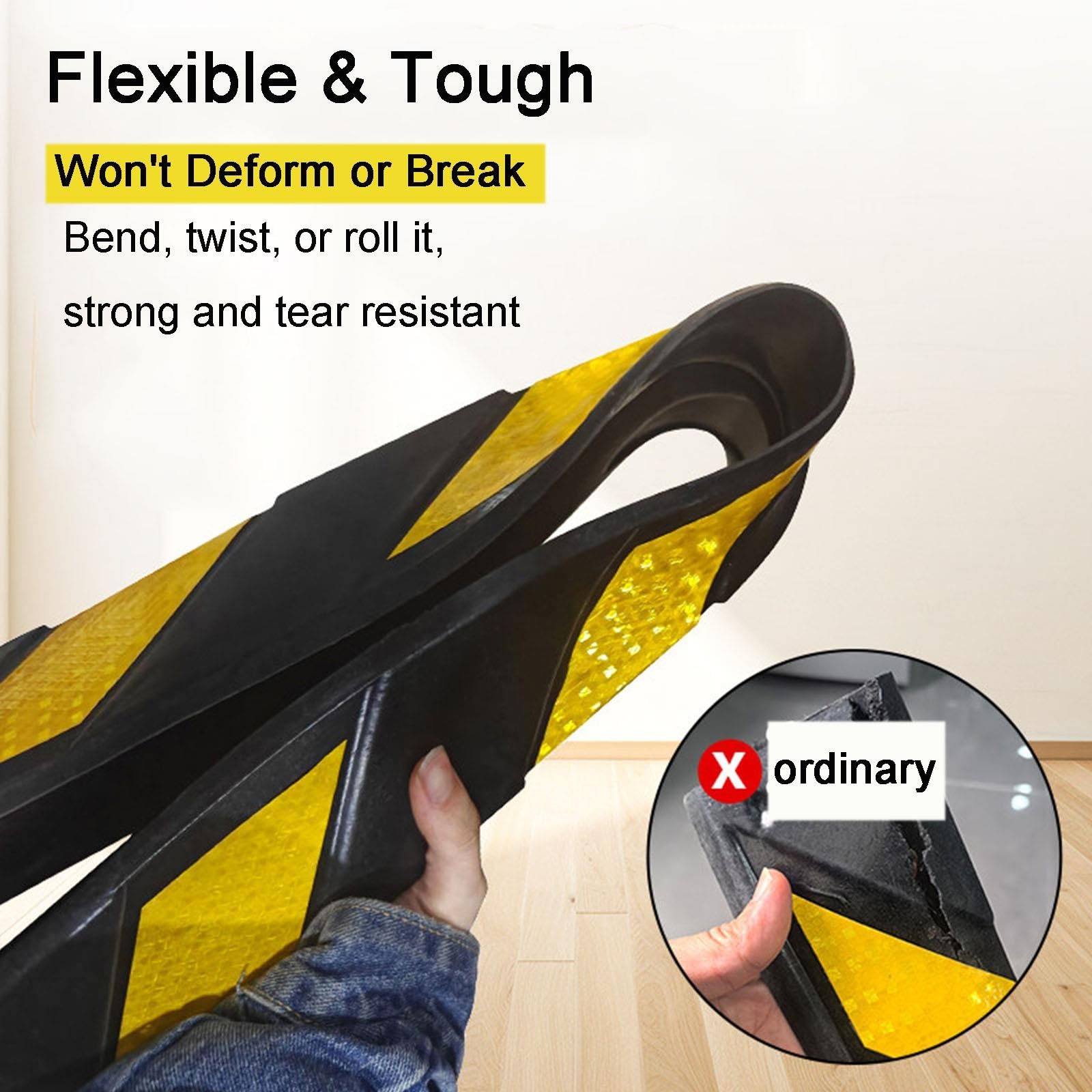 Protection Angle Mur en Forme de L, Caoutchouc, 1m Protege Coin
