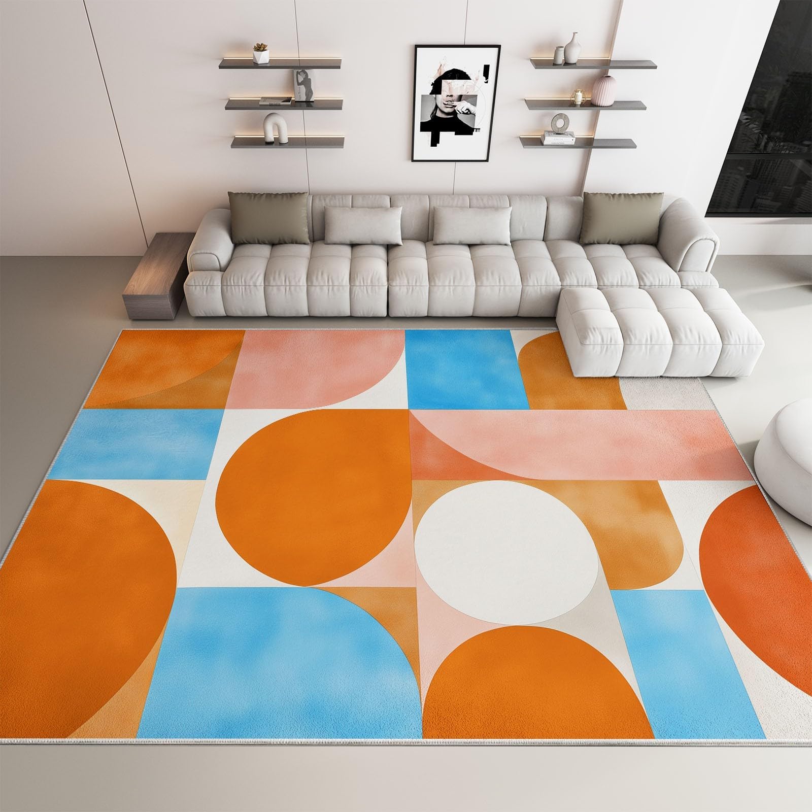 Tapis de salon rétro lavable : la solution antidérapante contre les taches