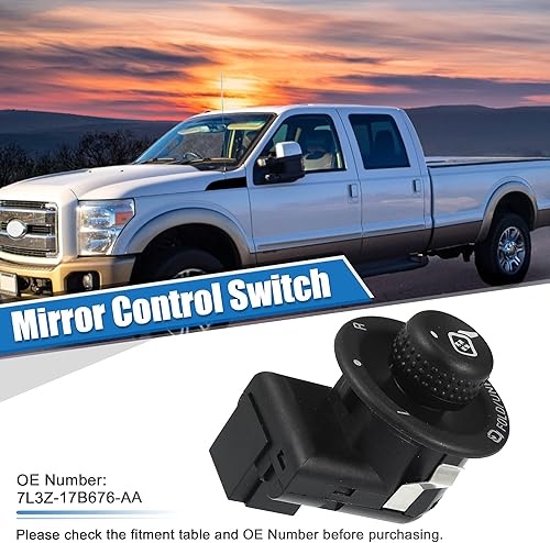 Miniatura 2 de X AUTOHAUX Interruptor de control del espejo eléctrico delantero izquierdo para Ford E150 E250 E350 Super Duty Expedition F150 F250 F350 Fusion para