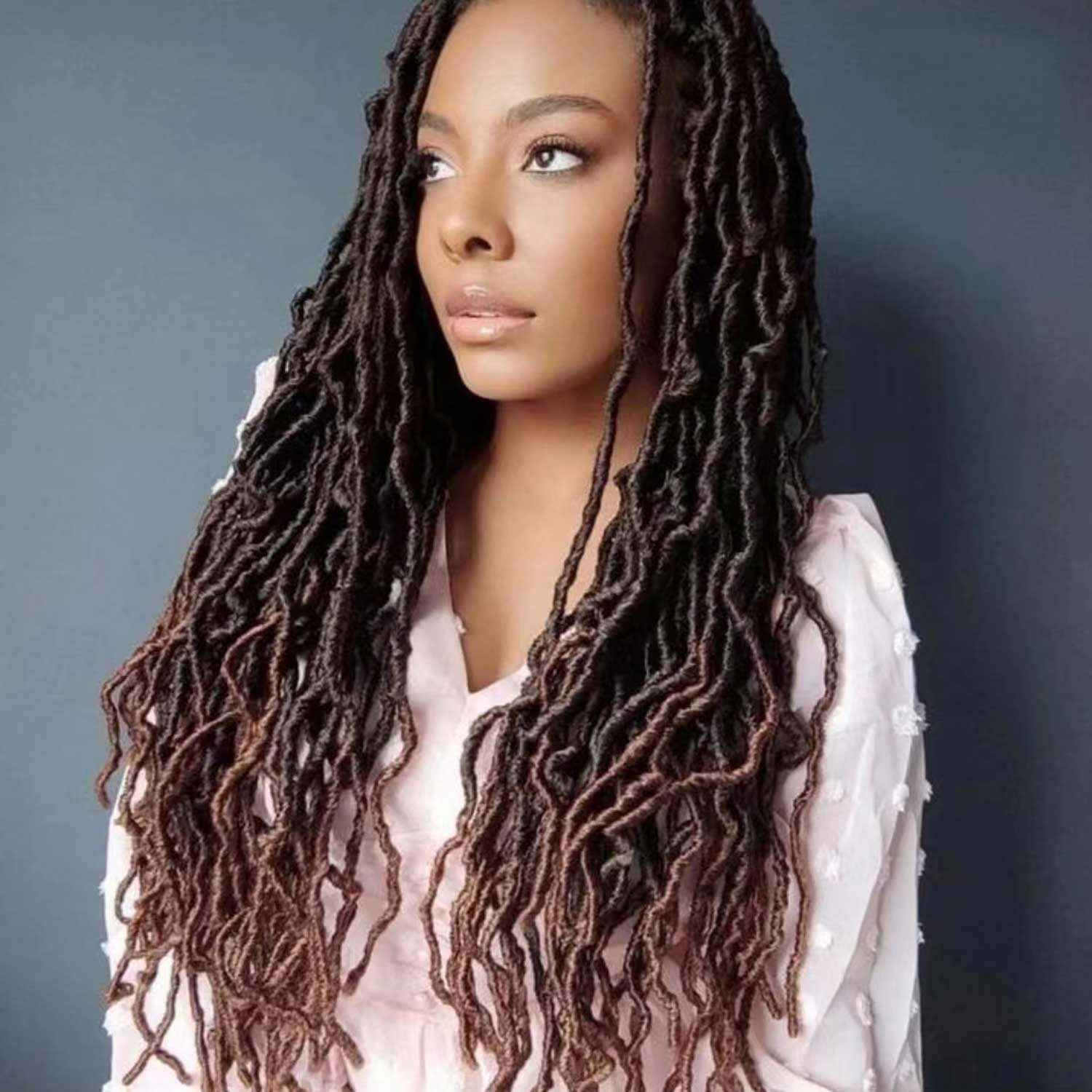 24 Inch Soft Locs Crochet Hair Pre Looped 6 Packs Faux Locs Crochet Braids for Butterfly Locs Dreadlocs Synthetic Hair For Black Women (T30#, 24 Inch