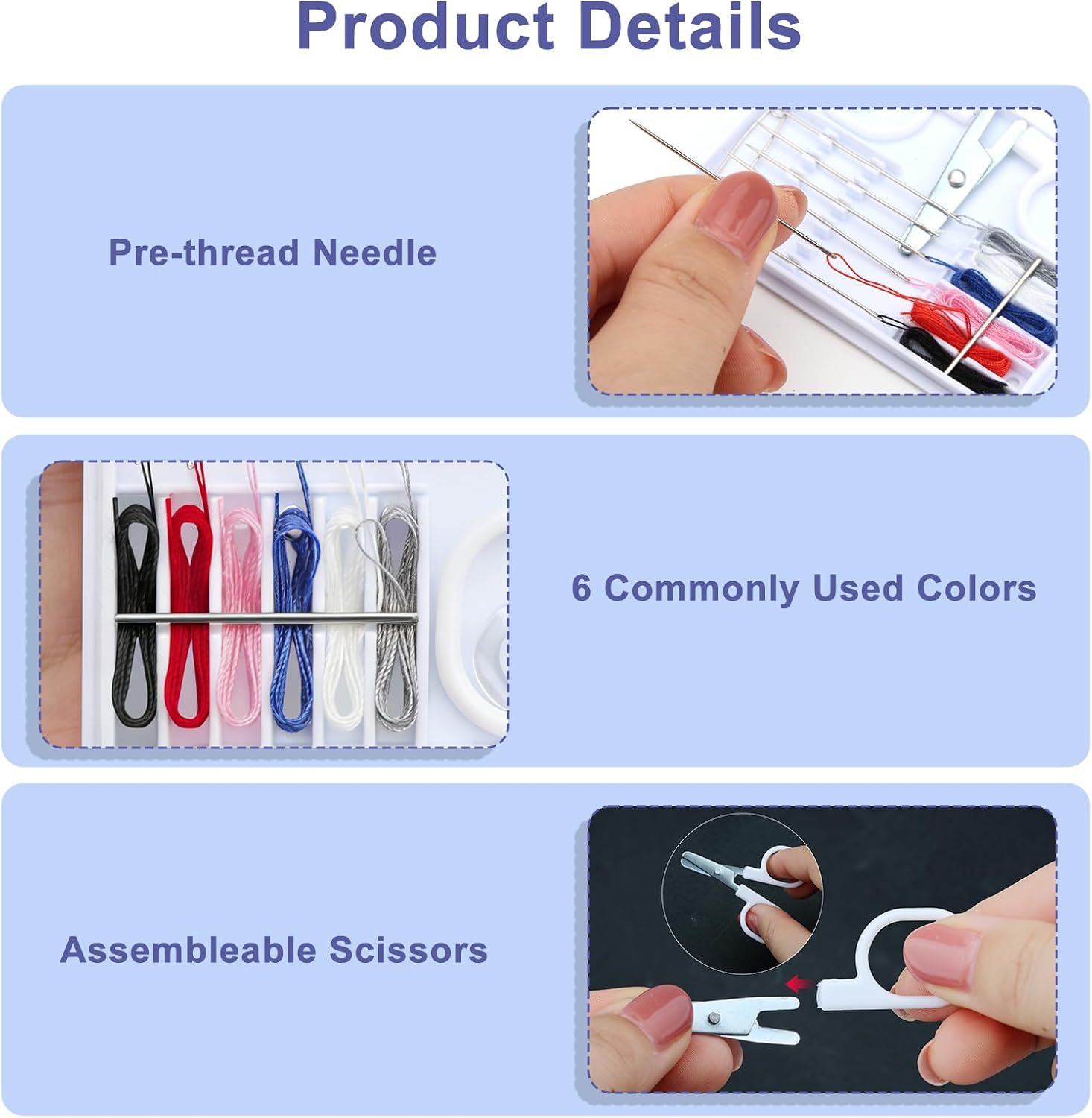 TSV 20 Boxes Mini Travel Sewing Kit, Portable Sewing Kit with Pre-Threaded Needles, Mini Scissors and Buttons for Quick Fixing and Sewing - Ideal Gift for Mom with Travel Kit
