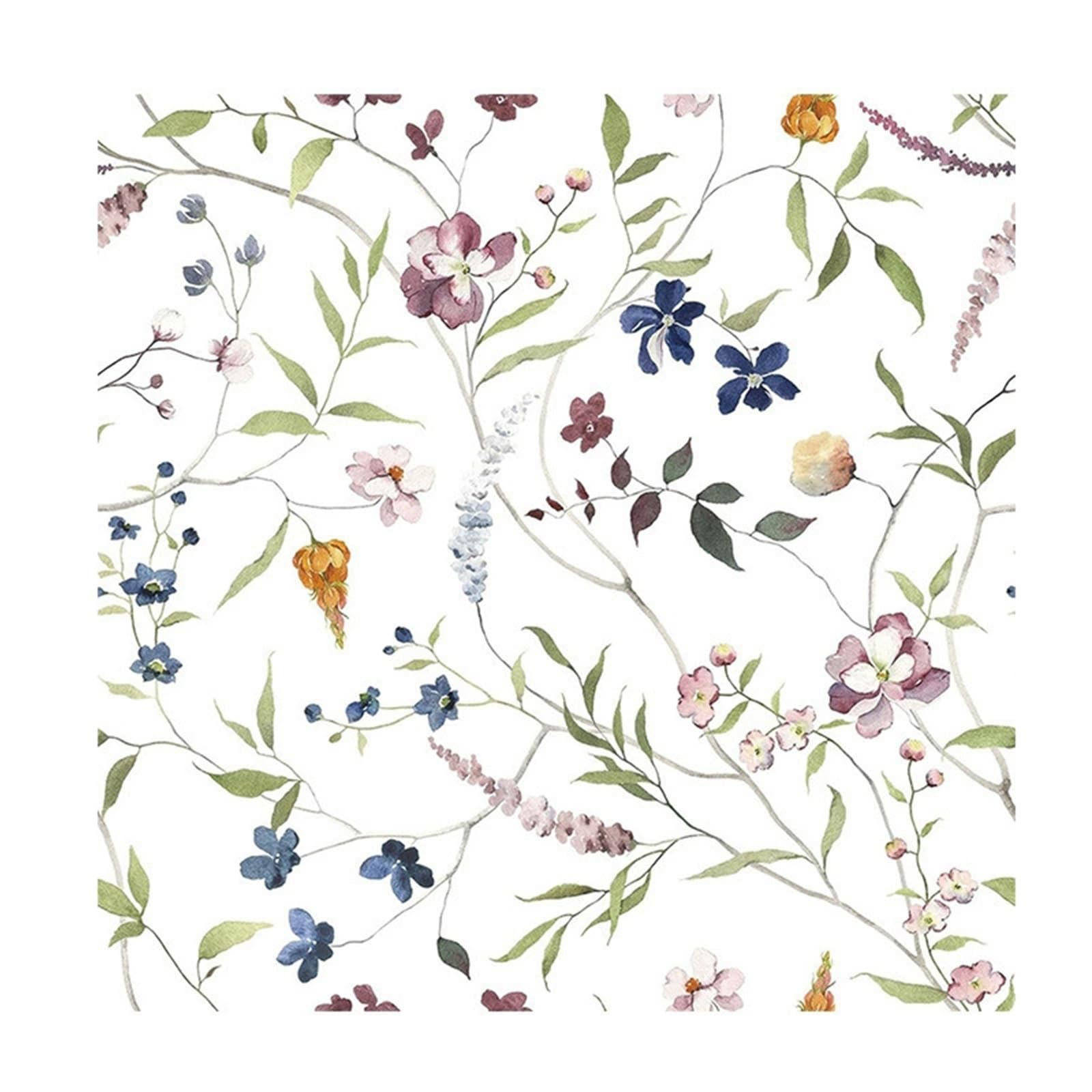 Zynqra J Floral Peel And Stick Wallpaper,Peel And Stick,Vinyl,For Bathroom Bedroom(,L300cm/118.1In*W44cm/17.3In)