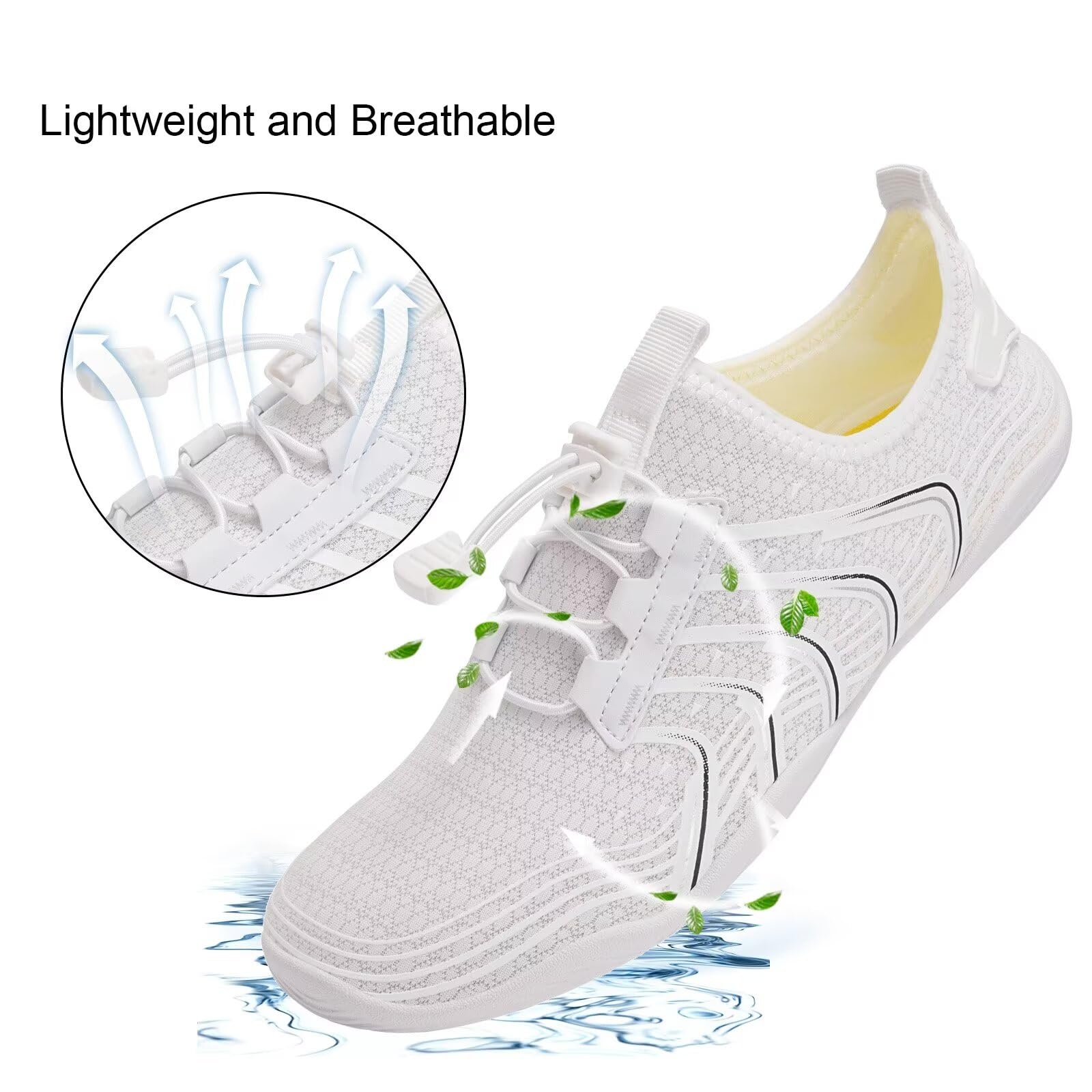 YALOX Zapatos de agua para hombre y mujer, zapatos de natación al aire libre, playa, descalzos, secado rápido, calcetines para piscina, natación, yoga, surf, ejercicio