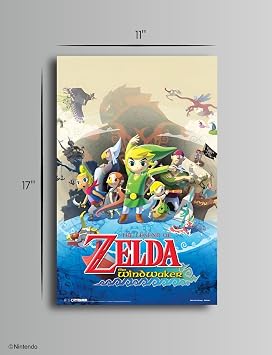 Pyramid America Zelda Poster - The Legend of Zelda - Windwaker - Video Games Home Decor, Ideal as Game Room Accessories and Decor - (11 x 17 Inch) - Posters & Prints, Art Games