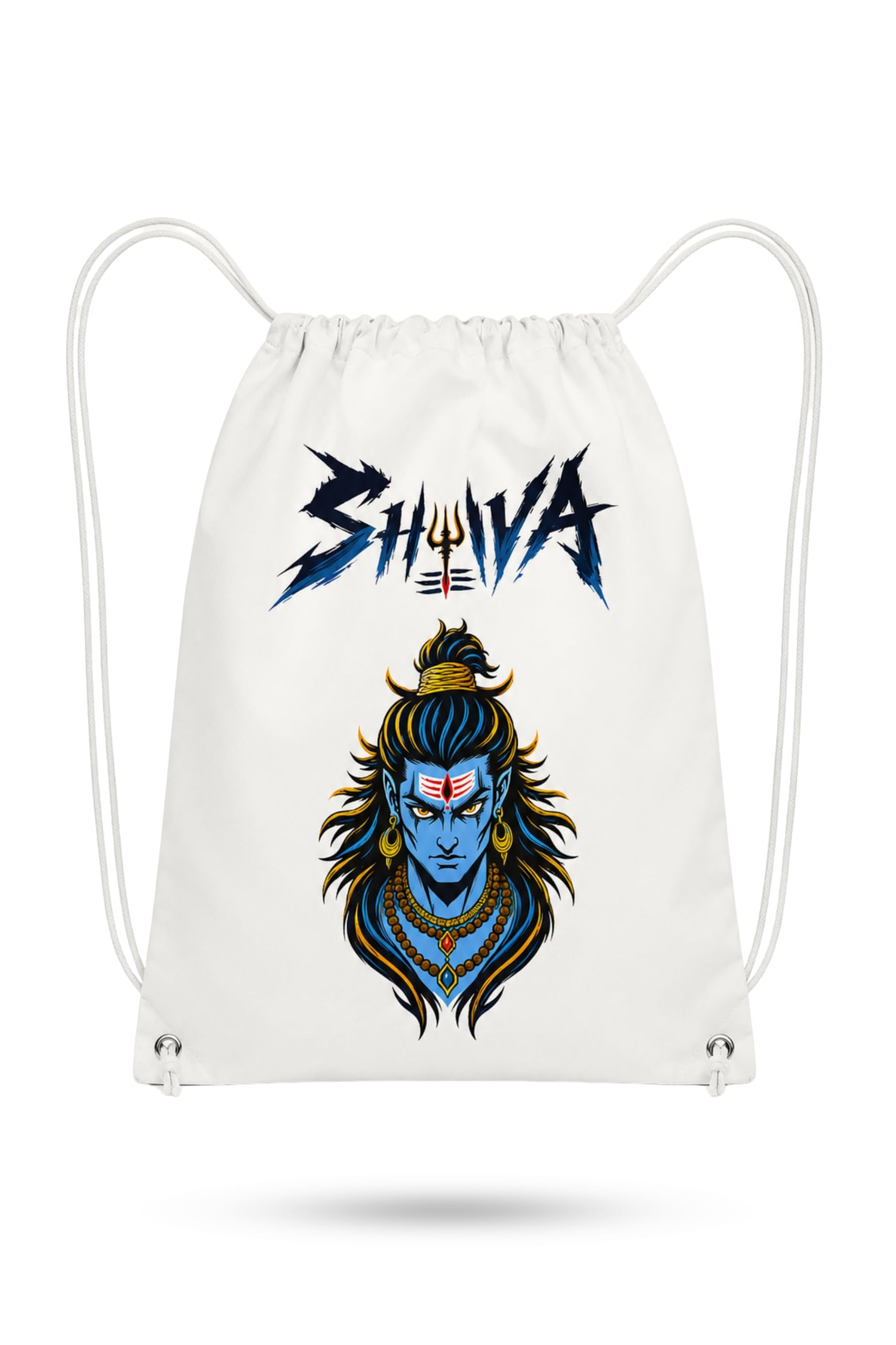 Compact Drawstring Backpack | Lightweight Gym, Travel & Sports Bag for Men & Women | Reusable Drawstring Sack | Easy Carry | White-image-43