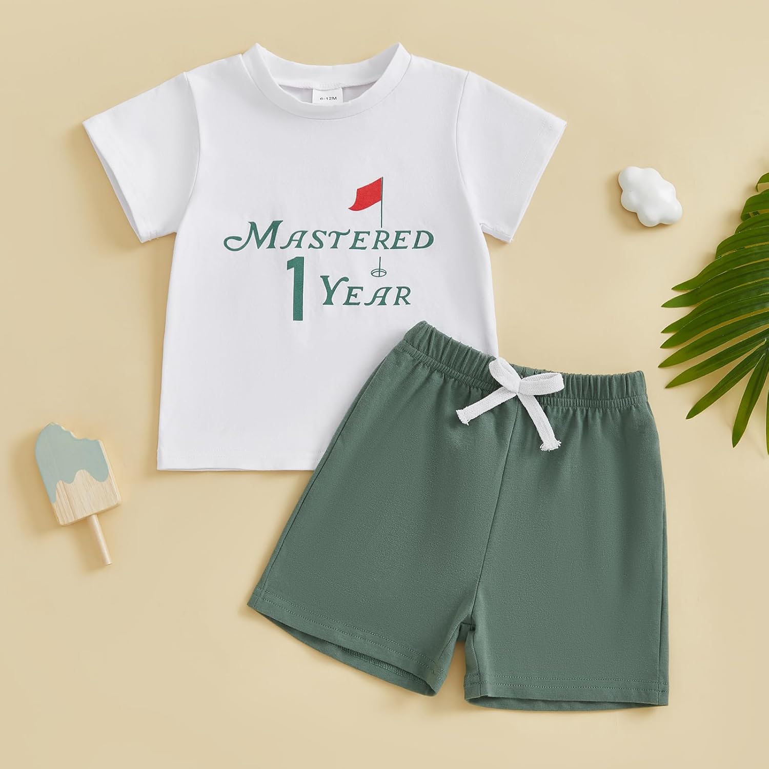 Baby Boy First Birthday Golf Outfit Short Sleeve Hole In One Golf T-Shirt Top Shorts Infant 2Pcs Set Summer Clothes - Image 3