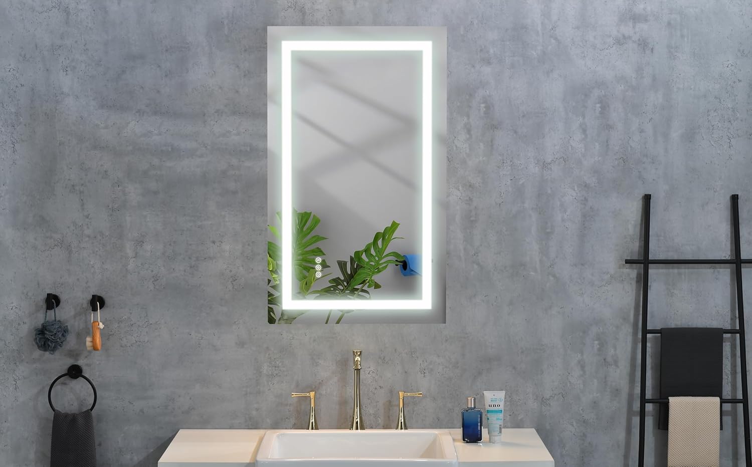Bathroom led Mirror is Multi-Functional and Each Function is Controlled by a Smart Touch Button.