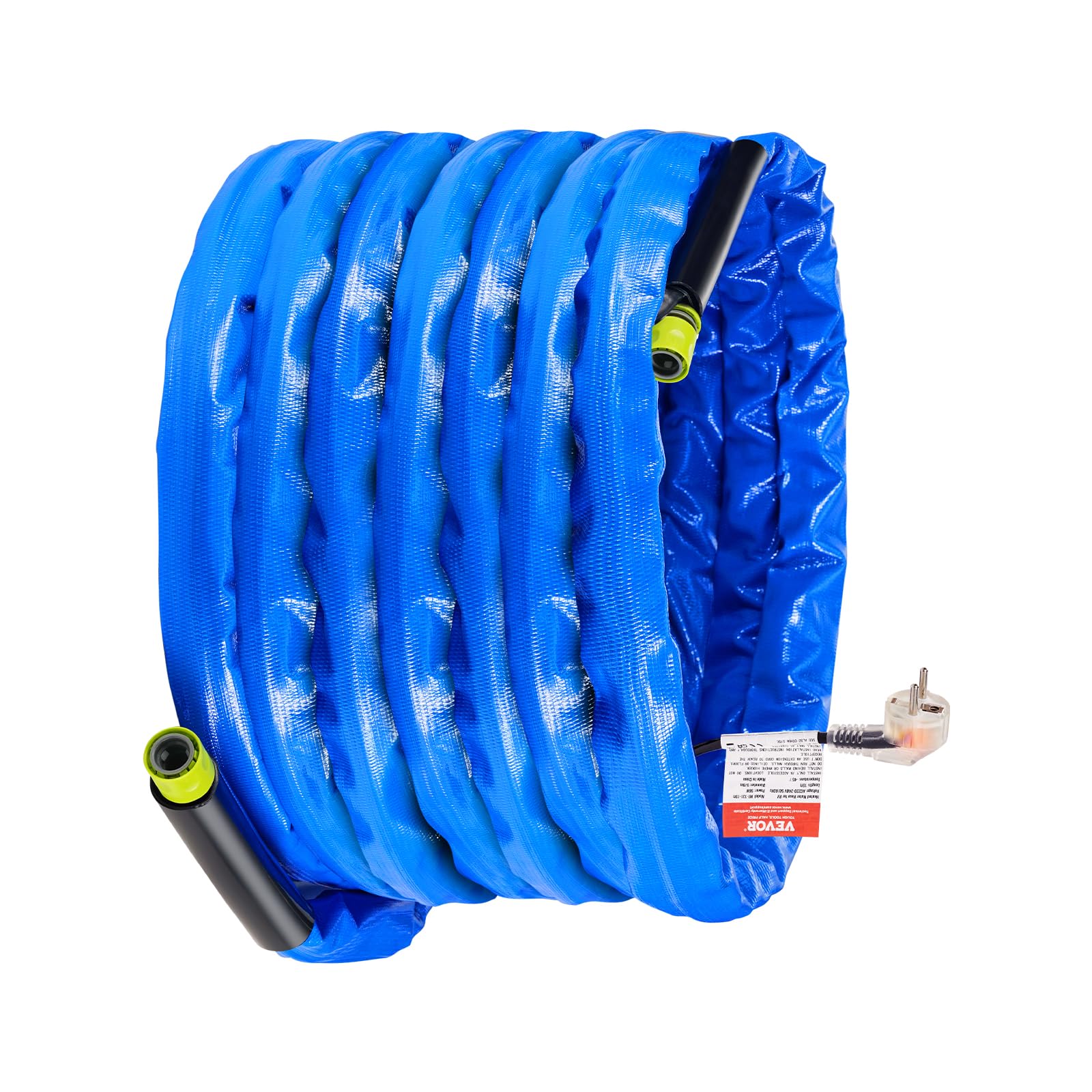 VEVOR Tuyau d'Eau Chauffant pour Camping-car 15,2 m, Tuyau d'Eau Potable Antigel jusqu'à -42,7 ℃, avec Couvercle Ondulé, Autorégulation Automatique, Diamètre Intérieur de 16 mm, sans Plomb ni BPA