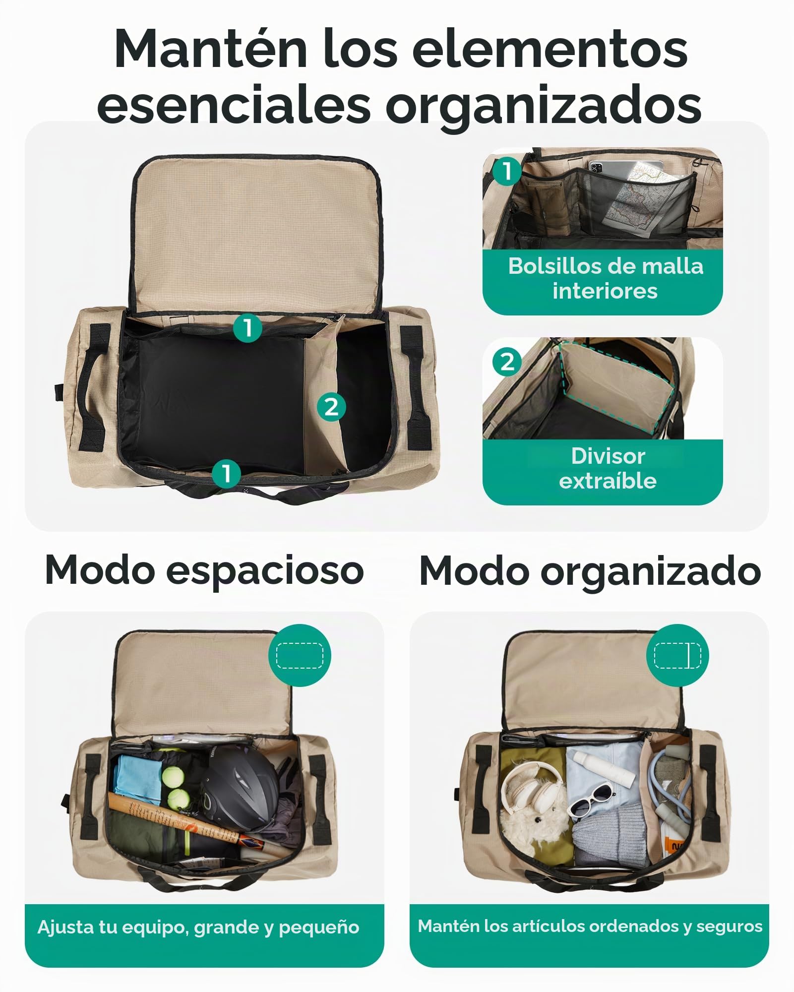 BAGSMART Bolsa de viaje plegable con ruedas, 80 L, ligera, bolsa de deporte con 3 ruedas, bolsa de viaje grande para hombre y mujer, se puede enrollar y almacenar, Negro