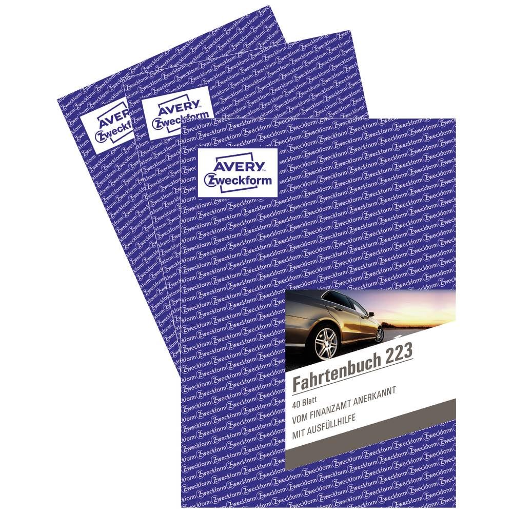 Avery Zweckform 223-3 Driver's Log A5 Pad 40 Sheets 3-Pack
