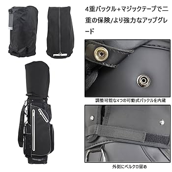 マークアンドロナ　トラベルゴルフカバー　キャディバッグカバー　黒 マークアンドロナ トラベルゴルフカバー キャディバッグカバー