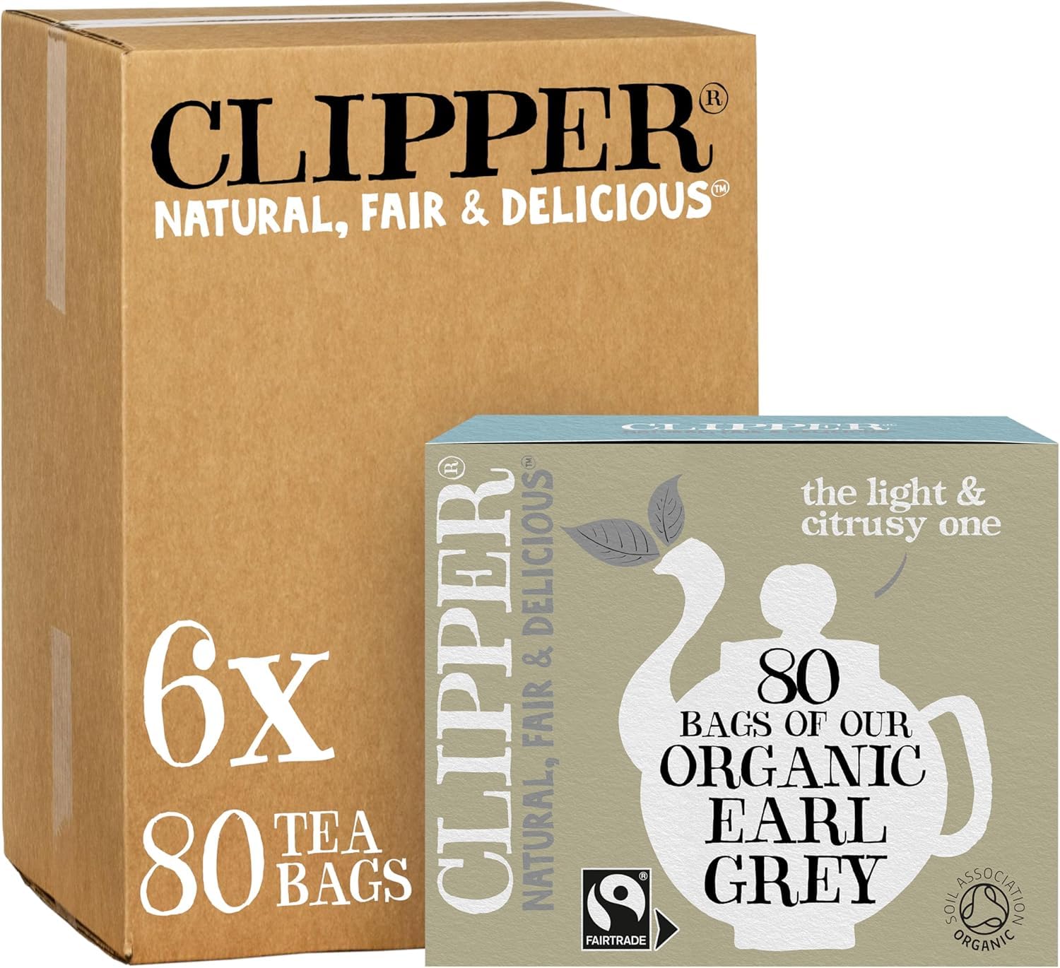 Clipper Organic Earl Grey Tea Bags | Natural, Unbleached, Plant-Based Biodegradable & Non GM Black Tea | Eco Conscious & Fair Trade Tea Bags | (480 Teabags)