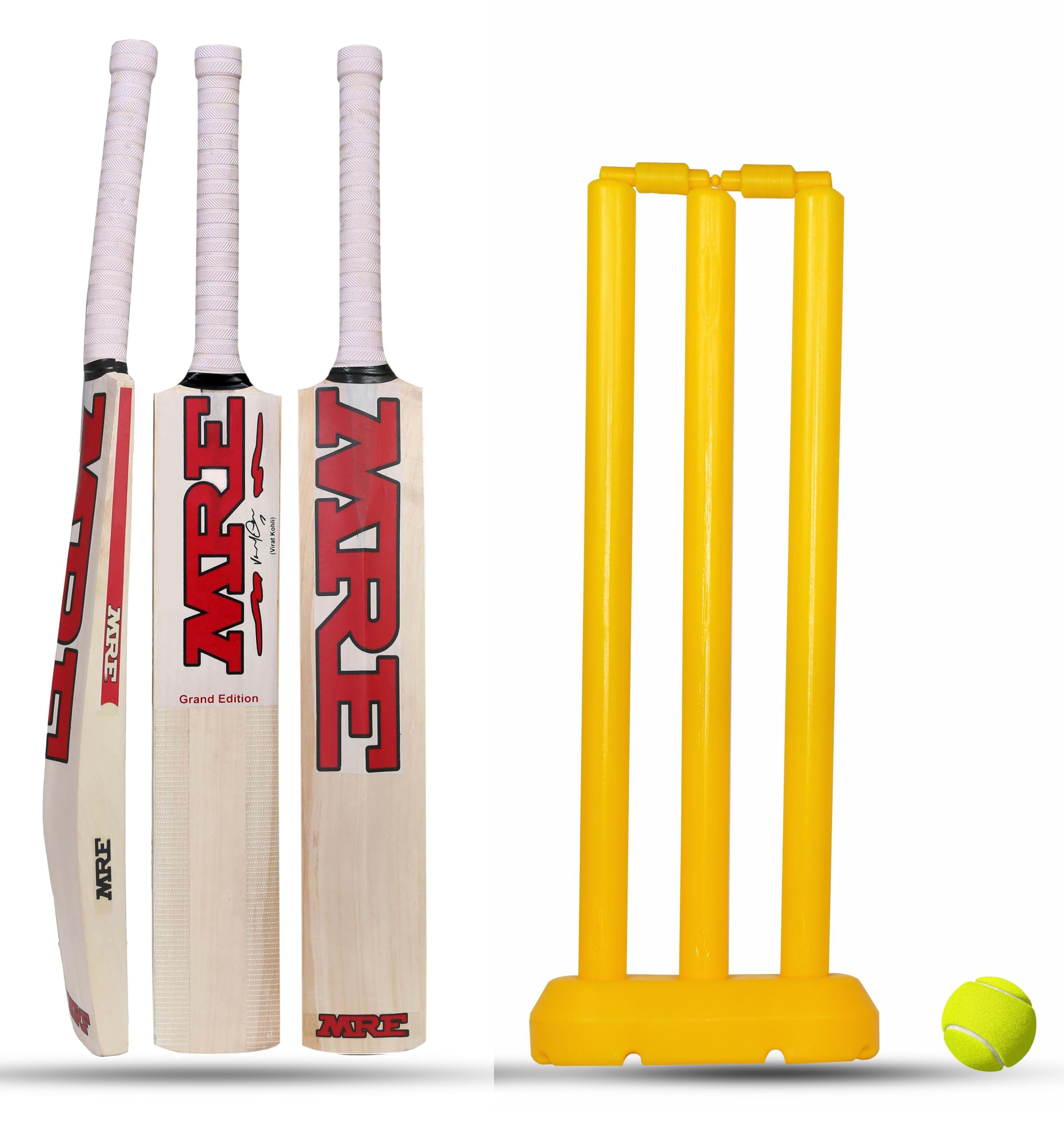 Cricket Set with Wooden Bat, Stumps and Ball for Kids | Cricket Kit for Kids Cricket Bat with Wicket (Size 3, Age 6-10 Year)