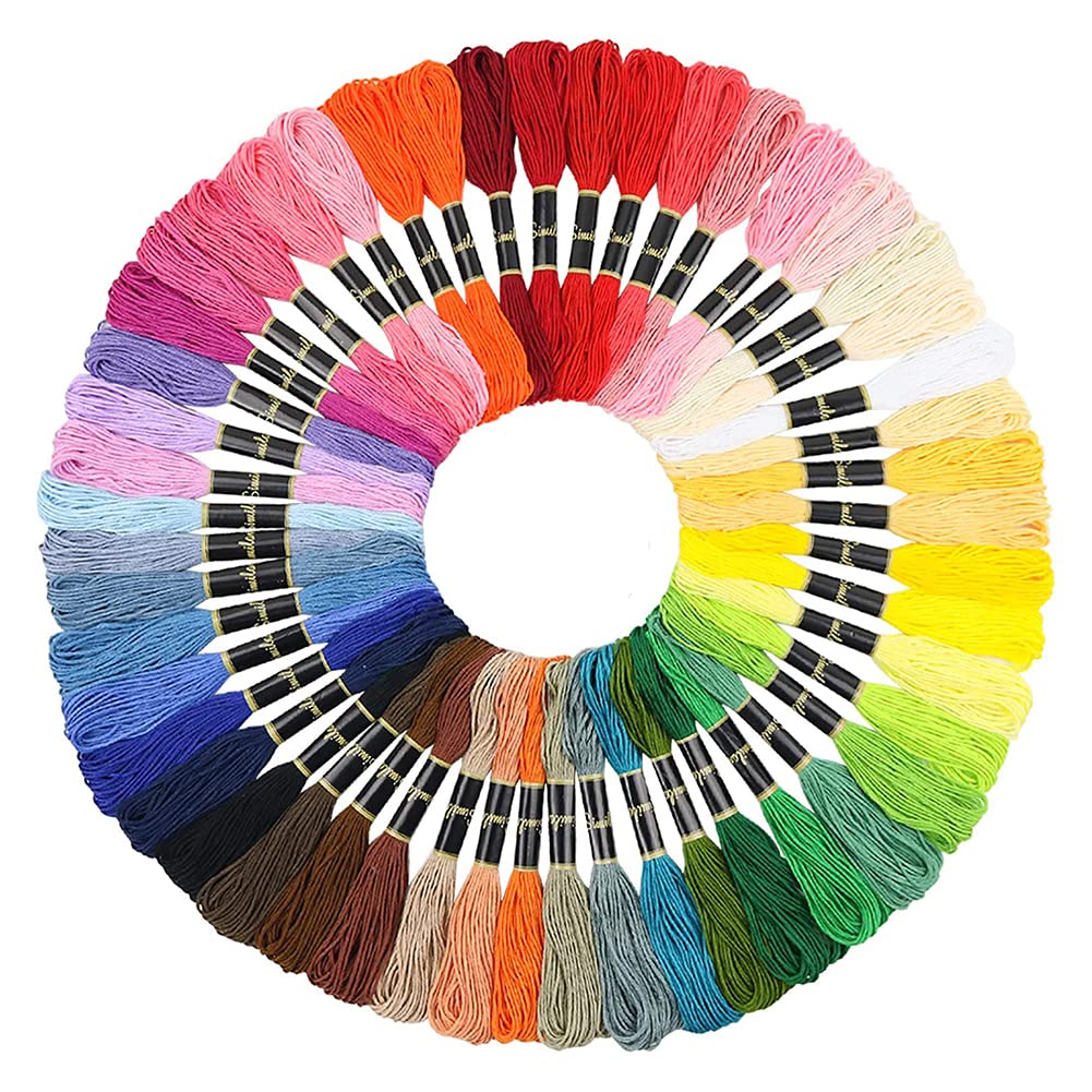 Ciieeo Set Filo da Ricamo Manuale 16 Colori per Punto Croce, Filo Cucito a Mano per Artigianato Fai da Te e Decorazioni Creative